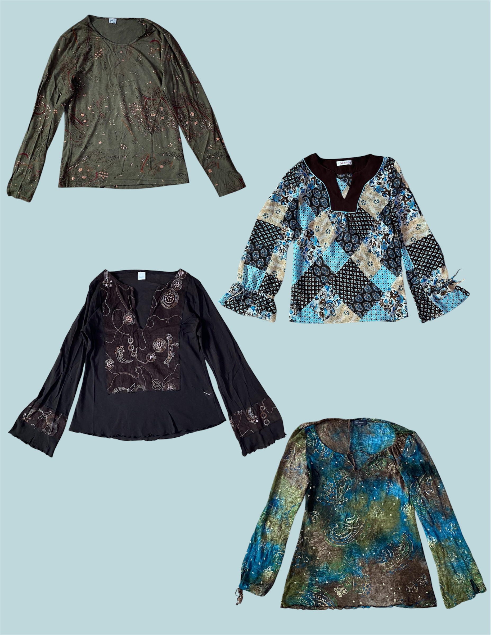 Y2K Fashion Blouses: A Nostalgic Look Back at Early 2000s Style. (TS-1287)