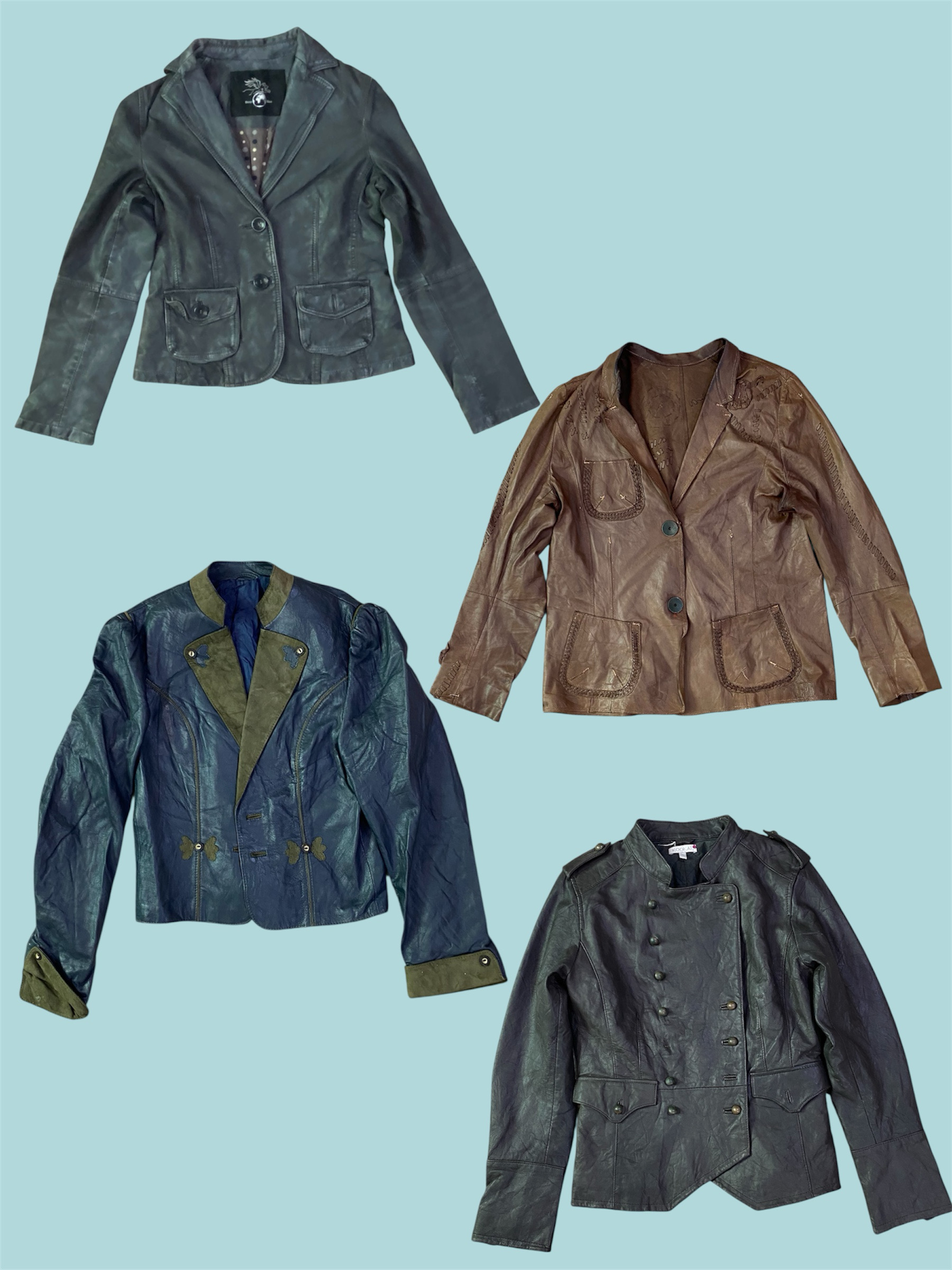 Y2K Leather Jacket Collection: Grunge & Glamour (TS-1293)