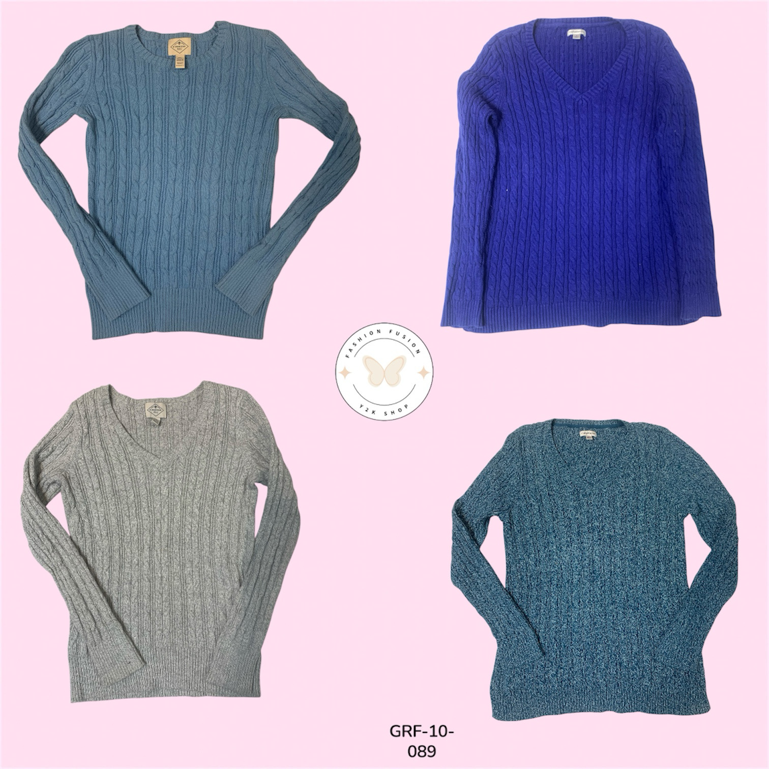 Cable Knit Sweater – Timeless Preppy Winter Essential (GRF-10-089)
