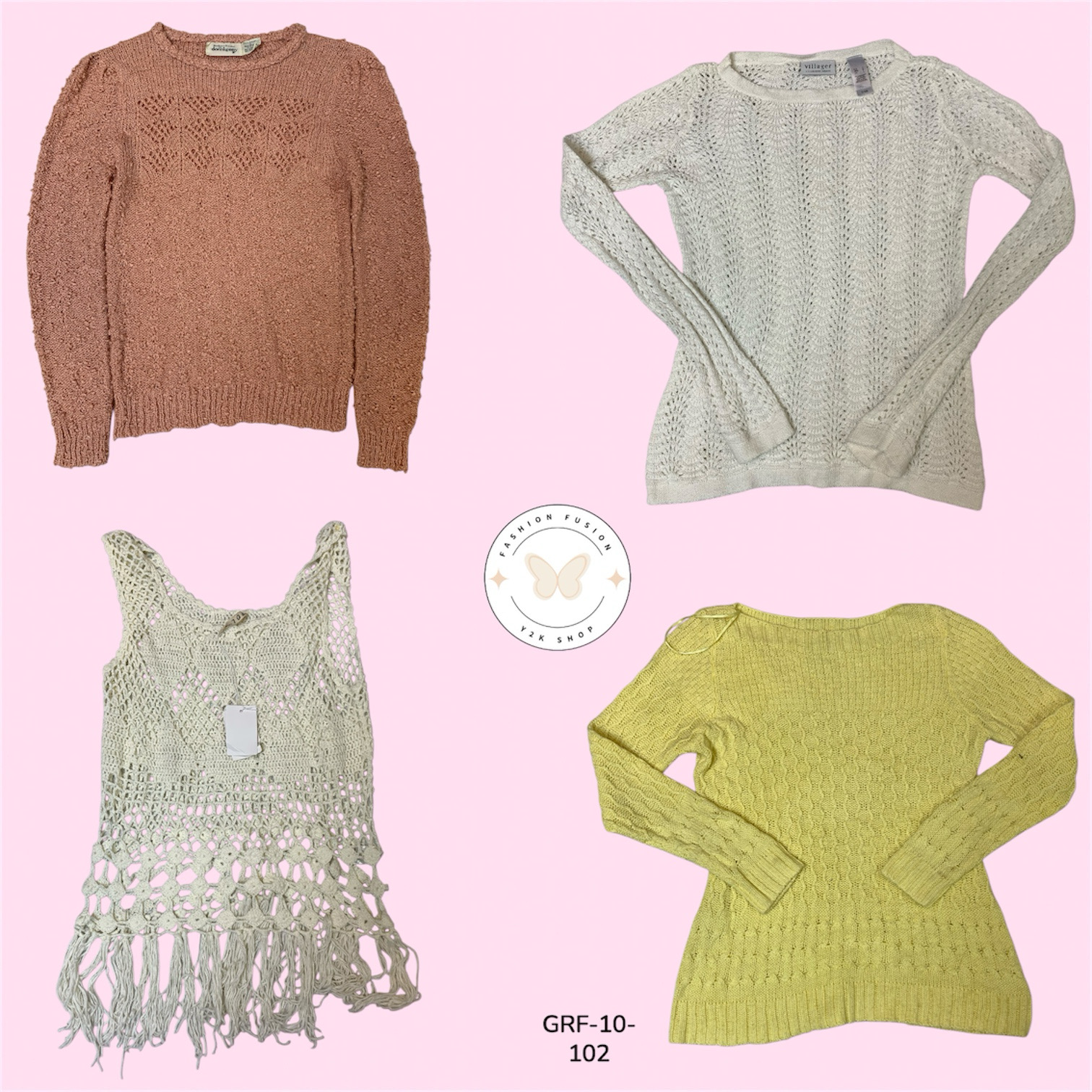 Net Sweater – Sheer Knit Layer for Trendy Street Style (GRF-10-102)