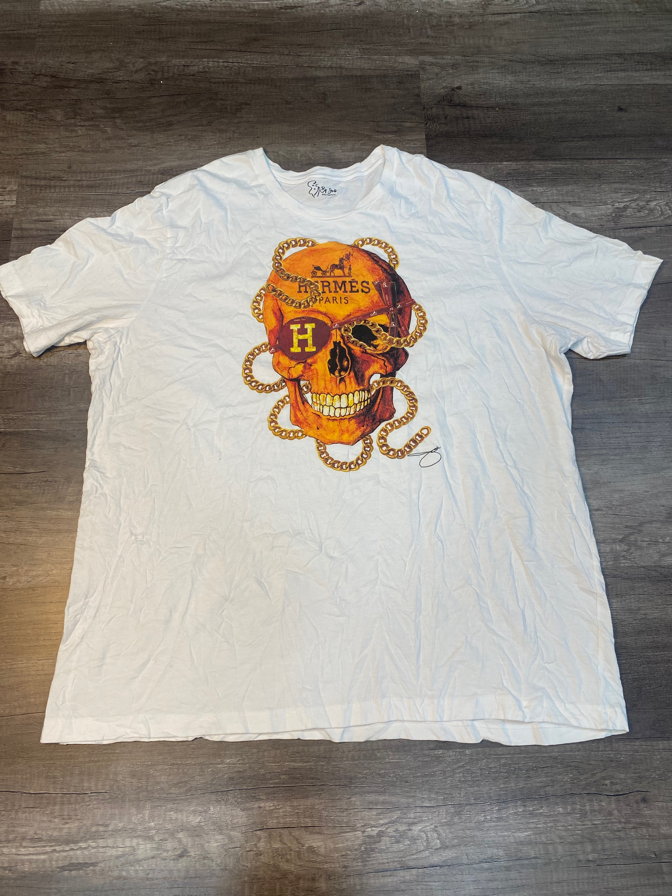 618 | ビンテージスタイルのホワイトプリント