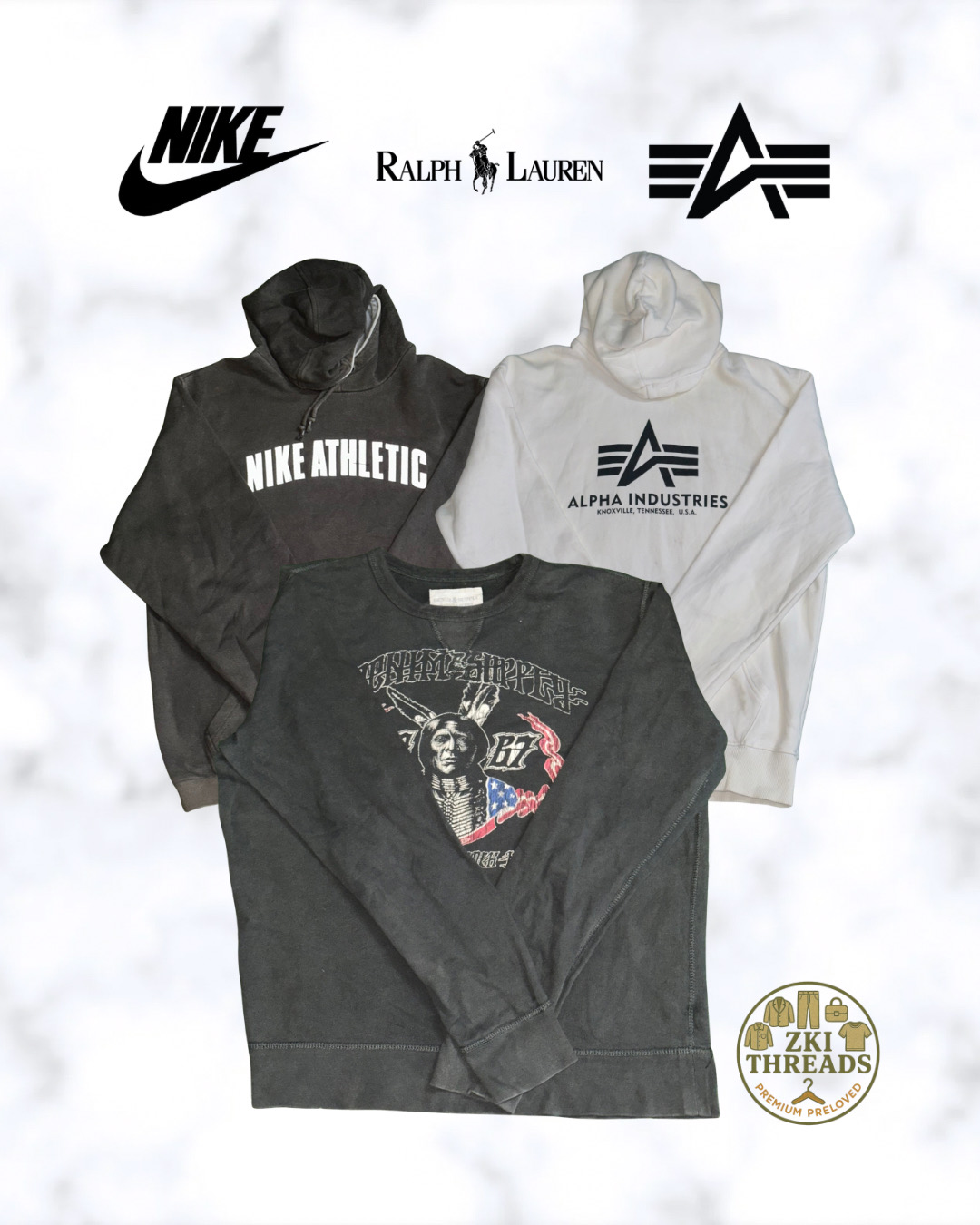 Ralph Lauren Alpha Industries Nike Sweatshirts (E66)