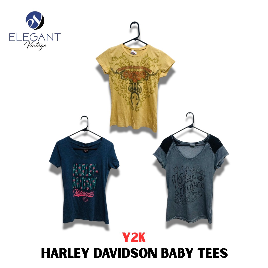 Y2K Harley Davidson Baby Tees - EV01091