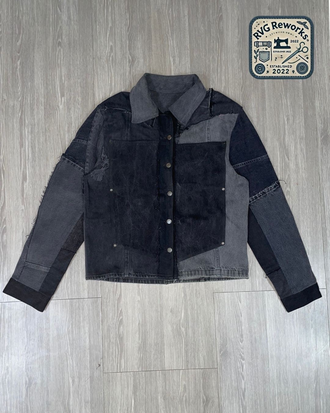 Upcycled Shadow Patch Denimjacke