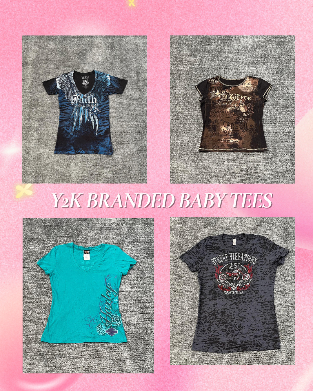 Y2K gebrandete Baby-T-Shirts