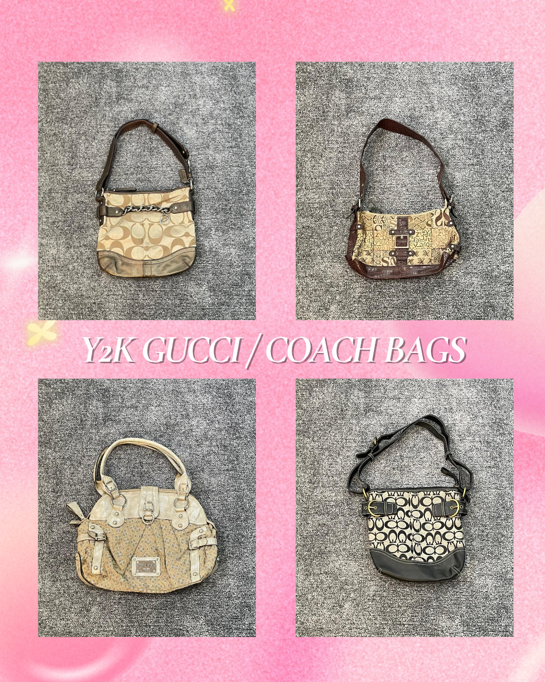 Y2K Coach and Guess bags