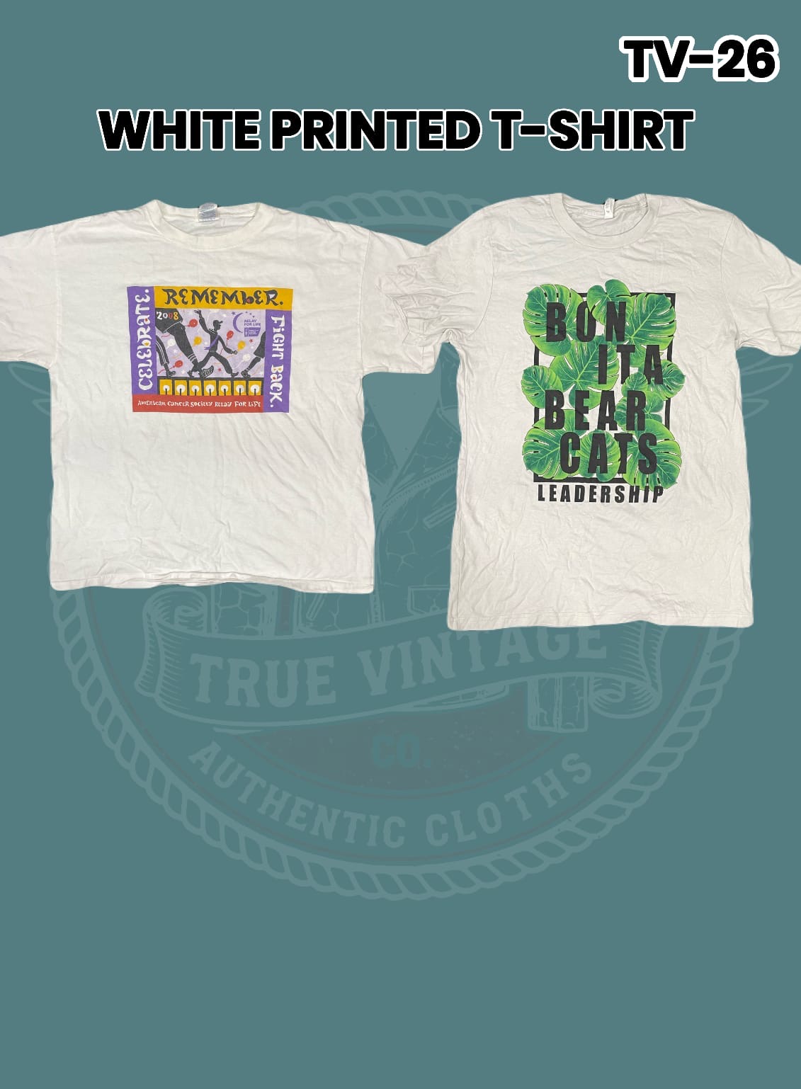 Camisetas brancas impressas Tv-26