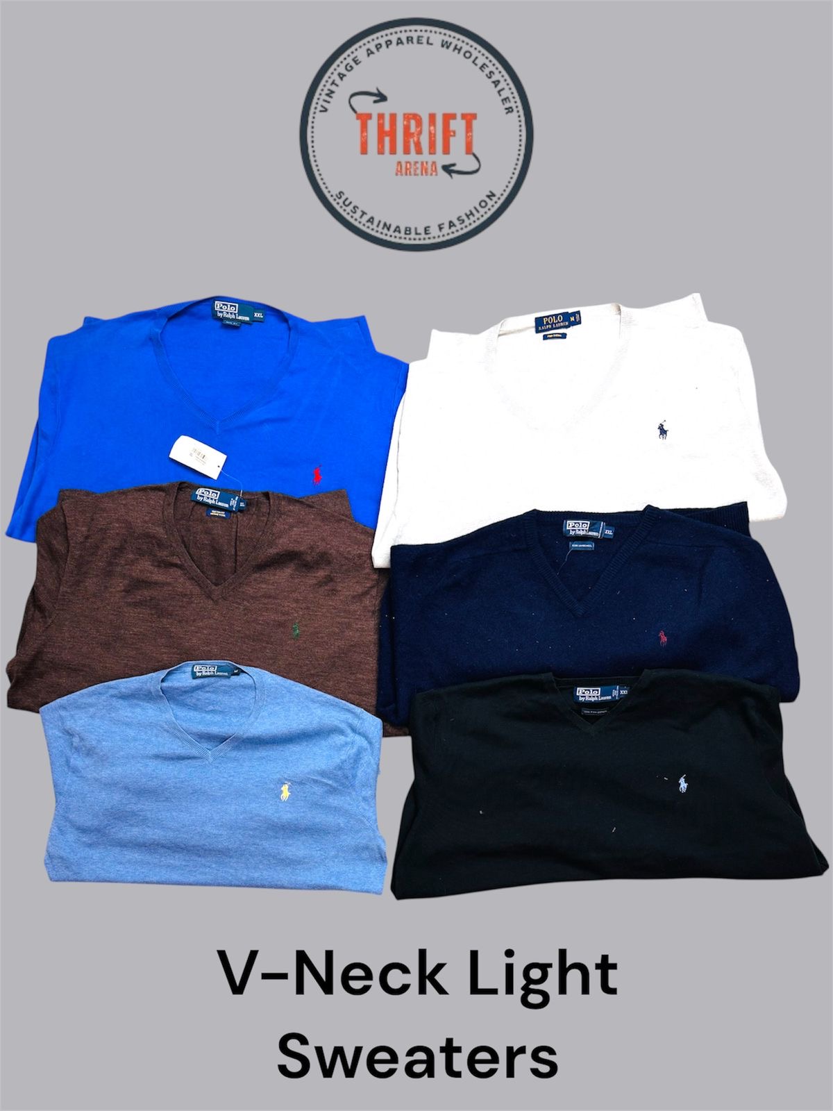 T1952 Ralph Lauren Light Sweaters (Only V-Neck)