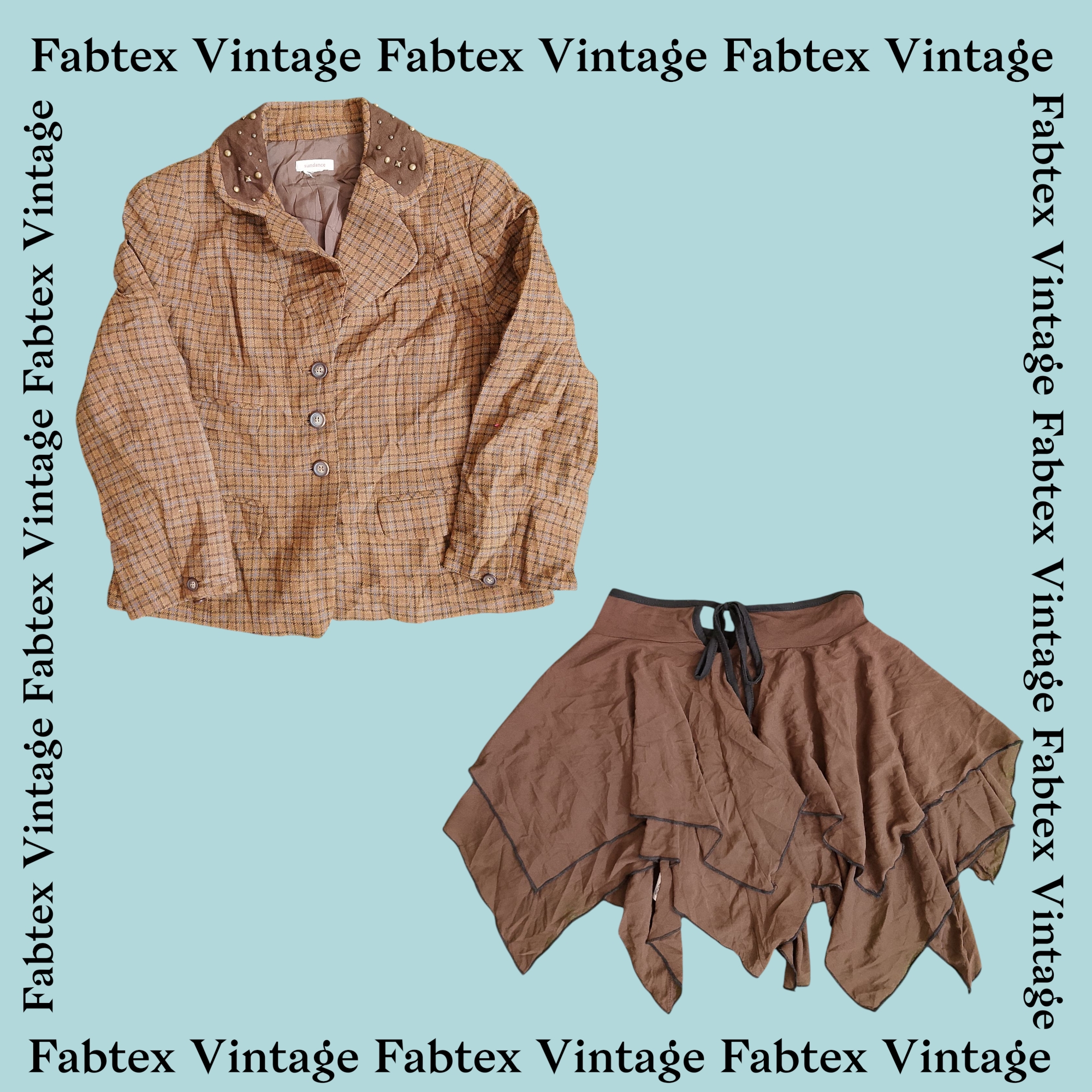 (FV-267) Paquete mezclado Boho Marrón Y2K en tonos tierra