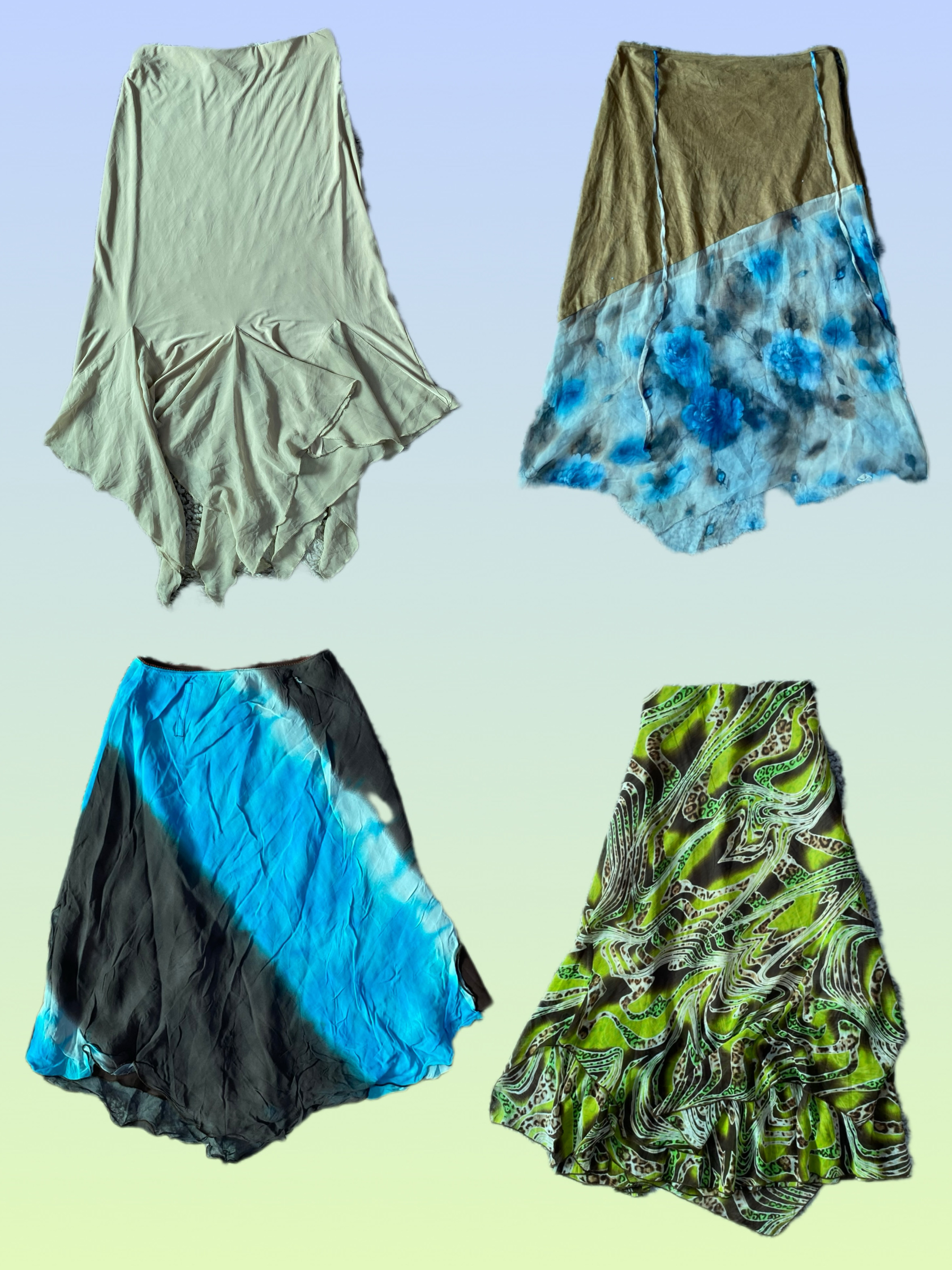 Y2K Rock Wiederbelebung: Fließende, asymmetrische und Batikmode (TS-1296)