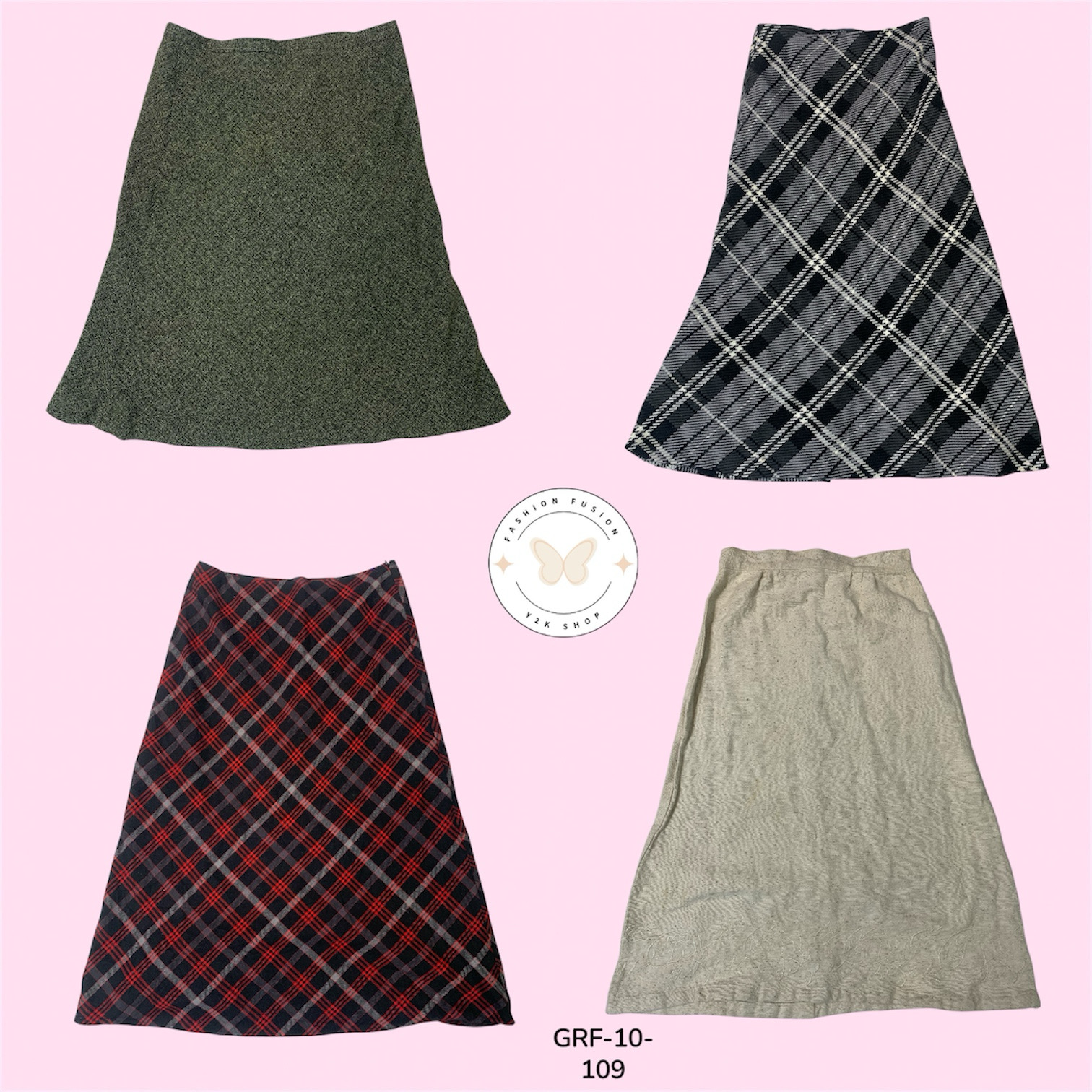 Woll-Minirock – Gemütliche Retro-Ästhetik (GRF-10-109)