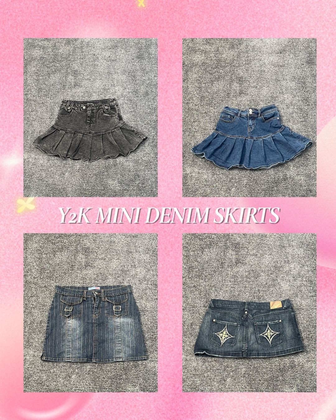 Gonna Micro-Mini Y2K a Vita Bassa