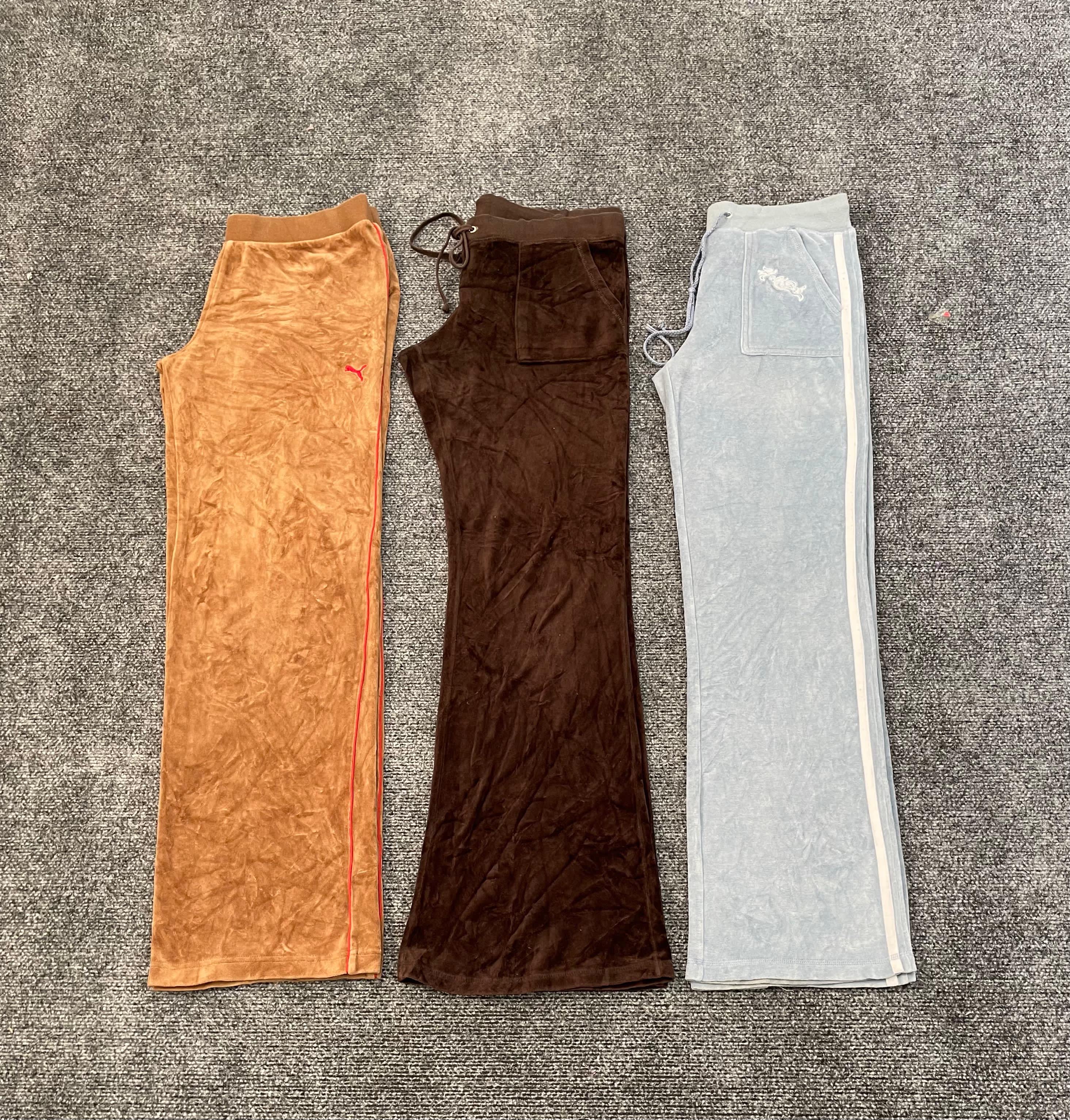 y2k Velour Track Pant "Bling" Bottoms Pack