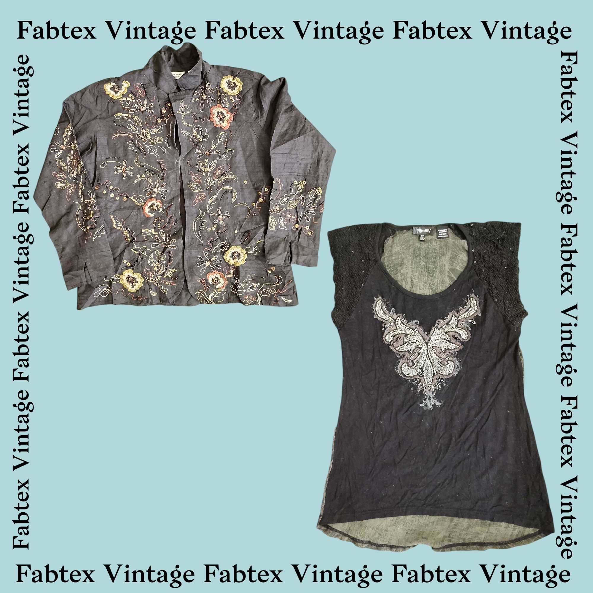 (FV270) Y2K Gothic Black Tops