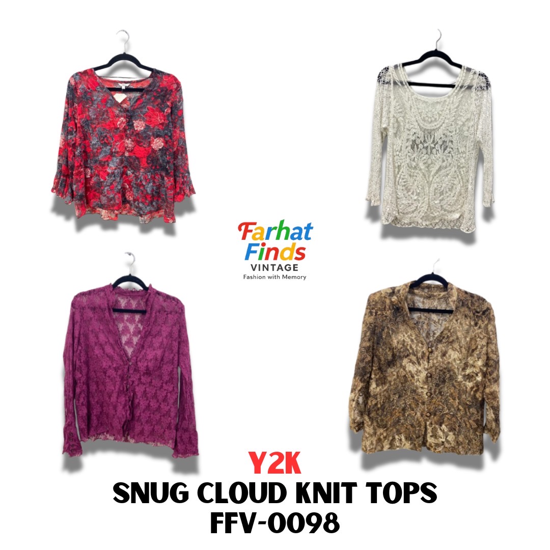 FFV -0098 Y2K SNUG CLOUD KNIT TOPS