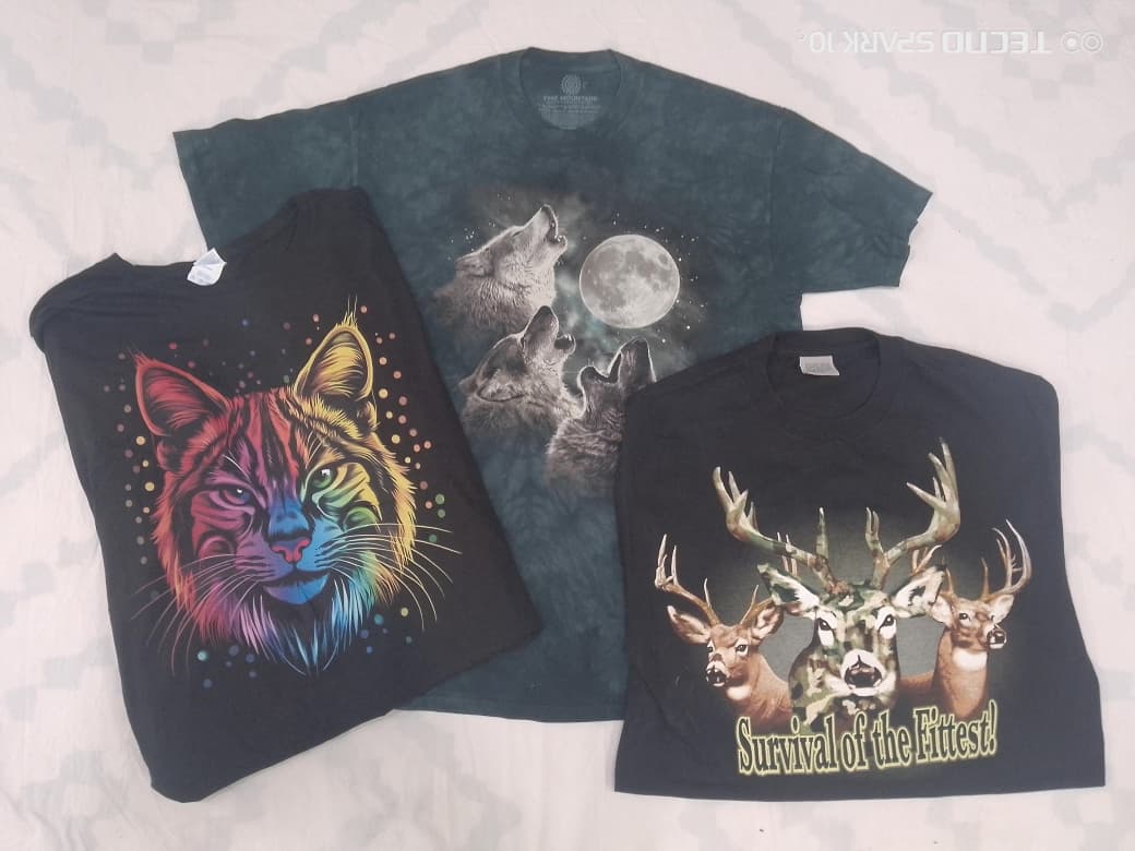 CRZ0561 ヴィンテージ アニマルプリント Tシャツ バンドル