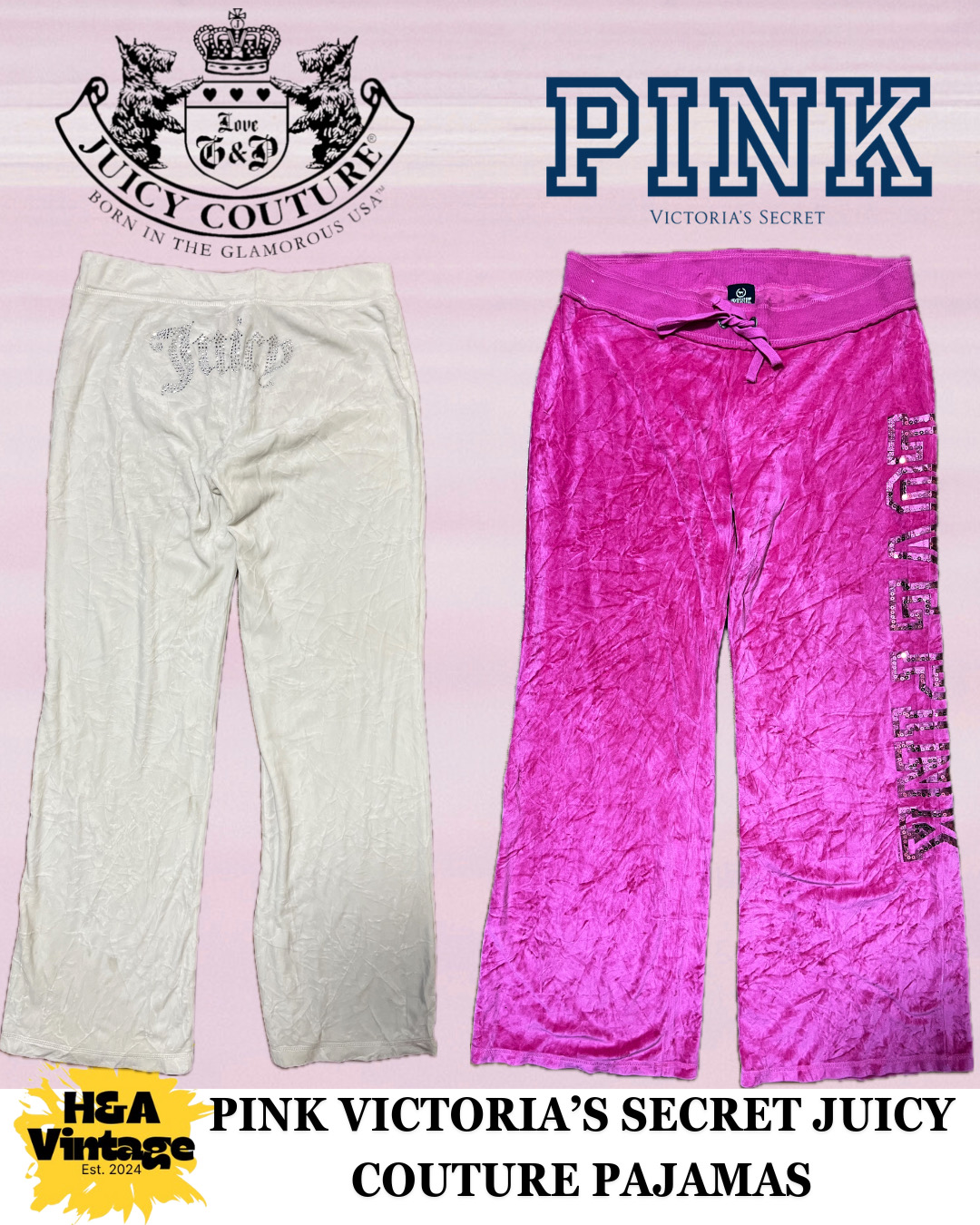 Juicy Couture and Pink Victoria Secret Trousers