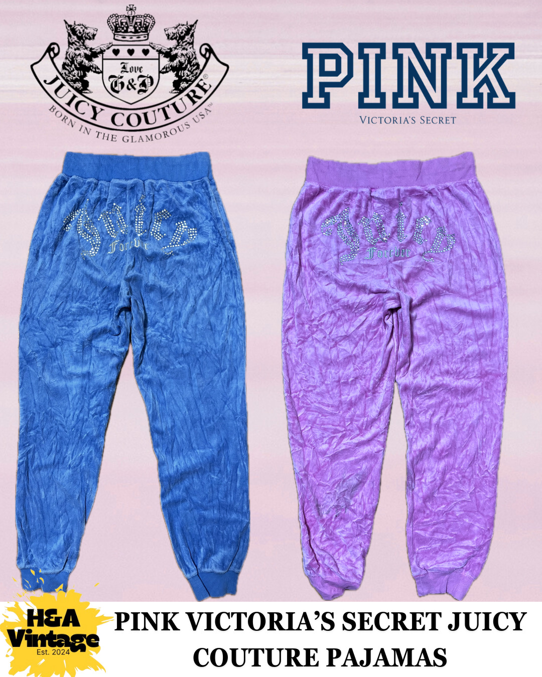 JUICY COUTURE & PINK VICTORIA SECRET TROUSERS