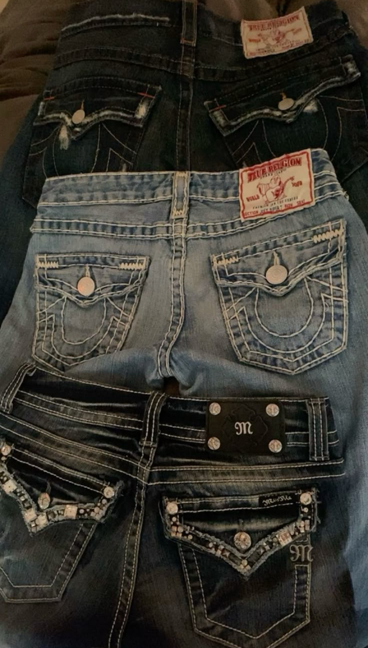 True religion miss me flared straight jeans