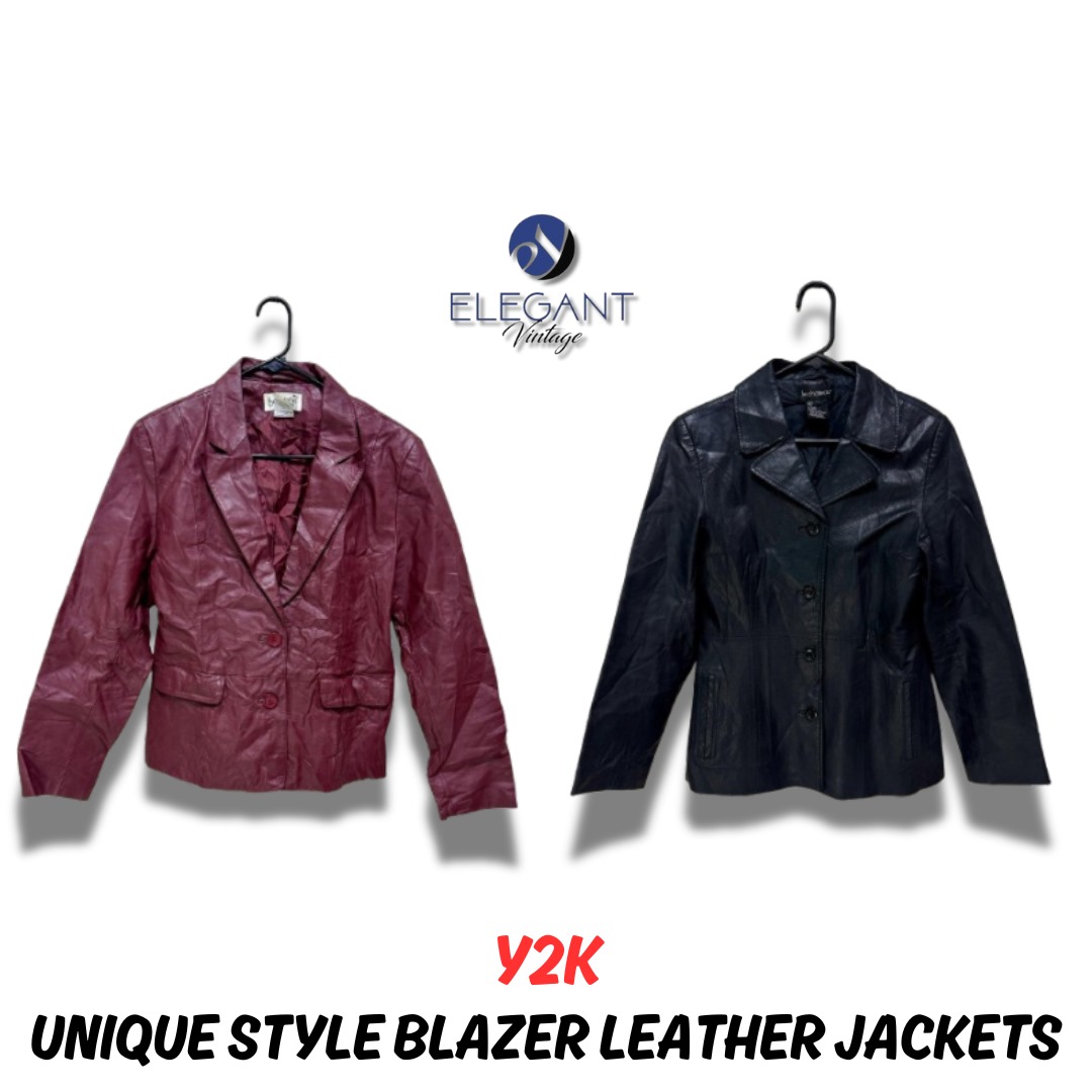 Y2K Unique Style Blazer Leather Jackets - EV0108