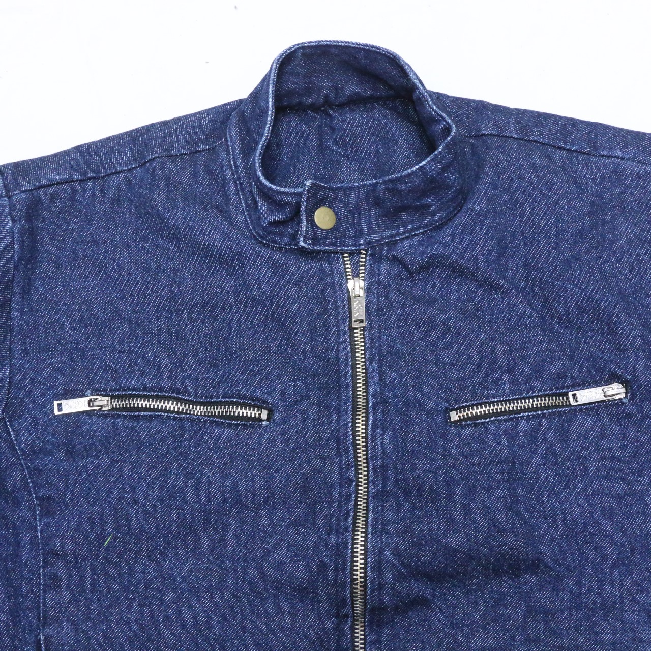 CR692 Upcycled Dark Blue Denim Jacket,