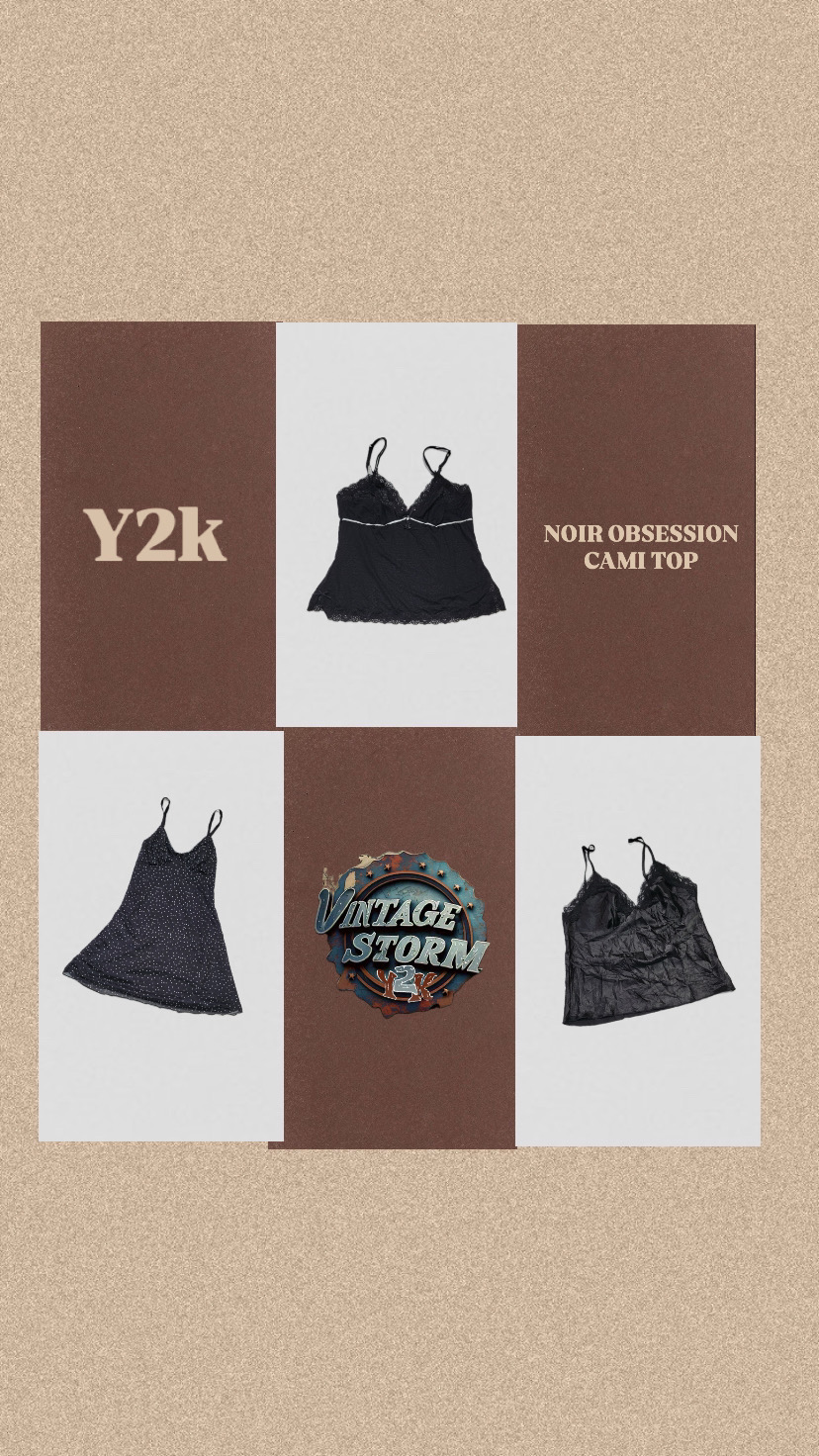 Y2k Noir Obsession Cami Top