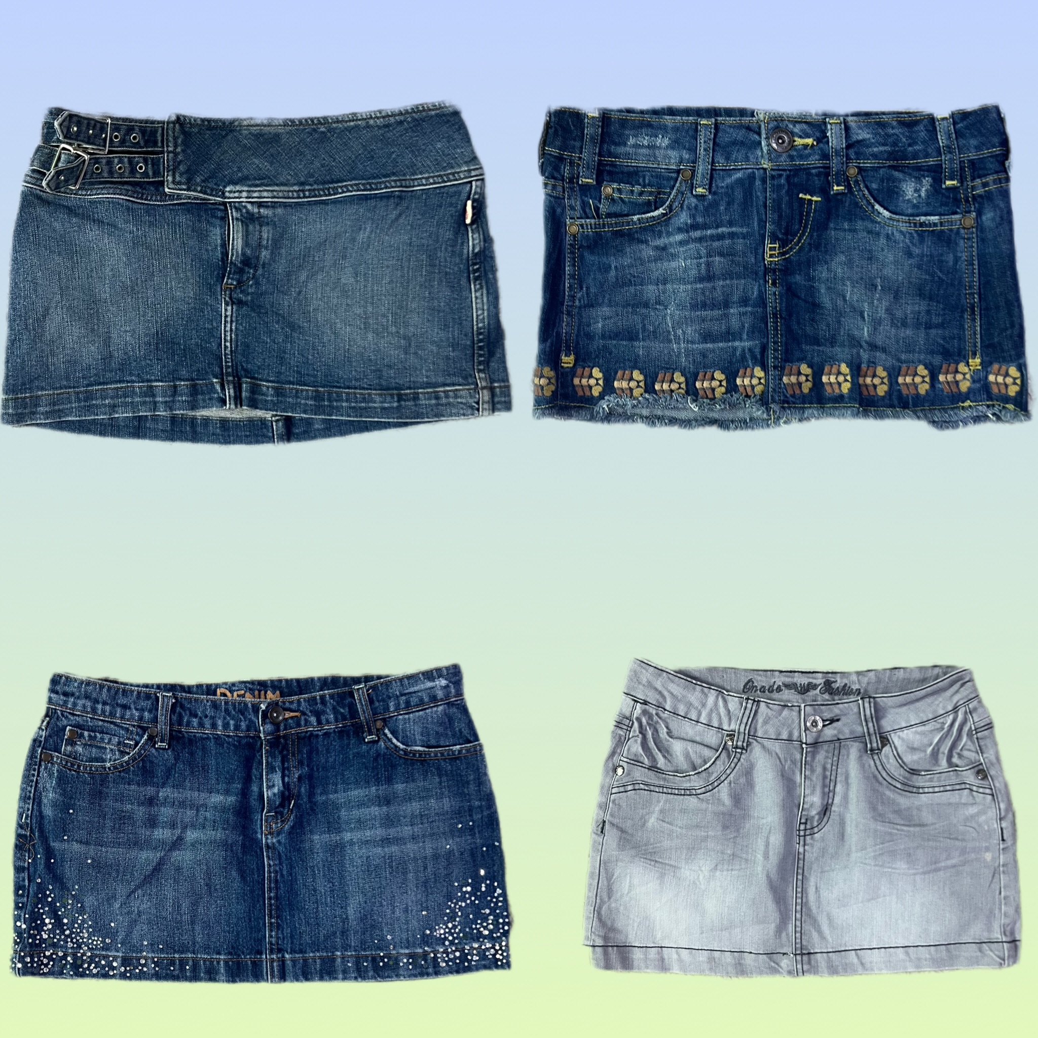 Faldas mini de mezclilla Y2K IT Girl (TS-1330)