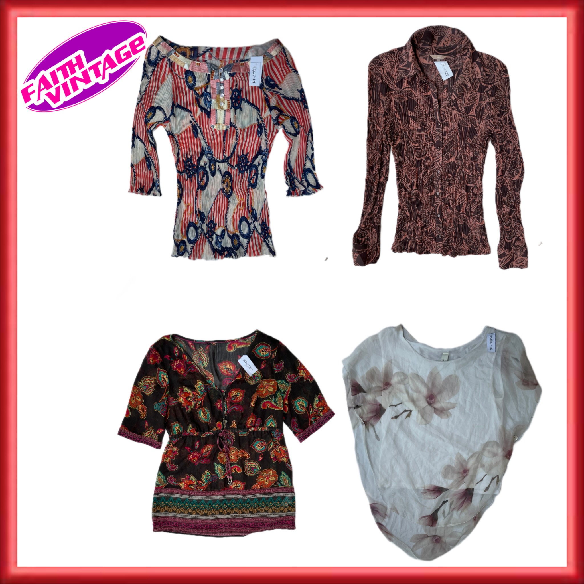 Printed Chiffone Tops Mix (FV-014)