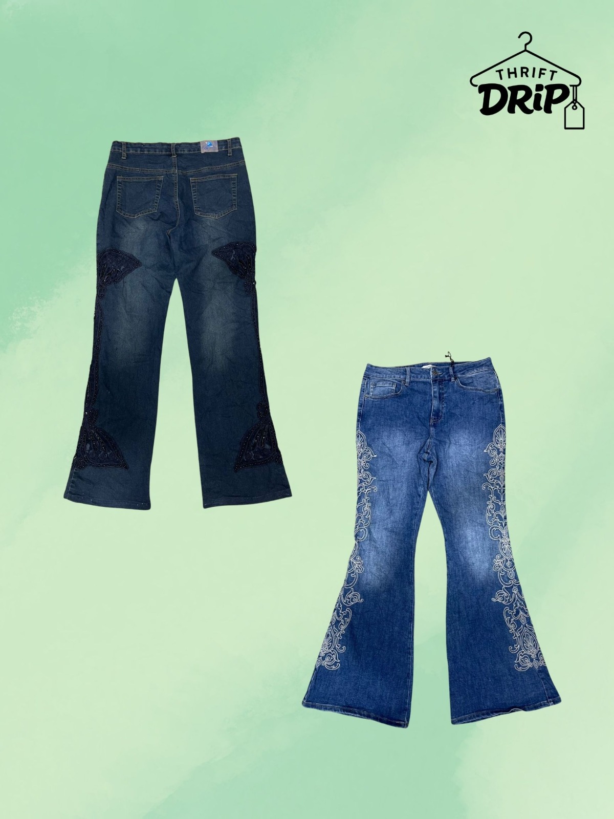 Y2K Embellished/Embroided Jeans [TD-240]