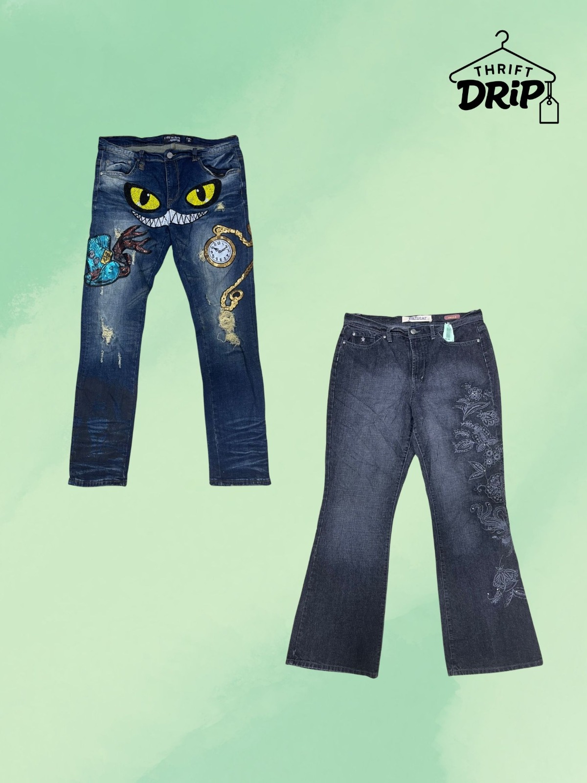 Y2K Embellished/Embroided Jeans [TD-241]