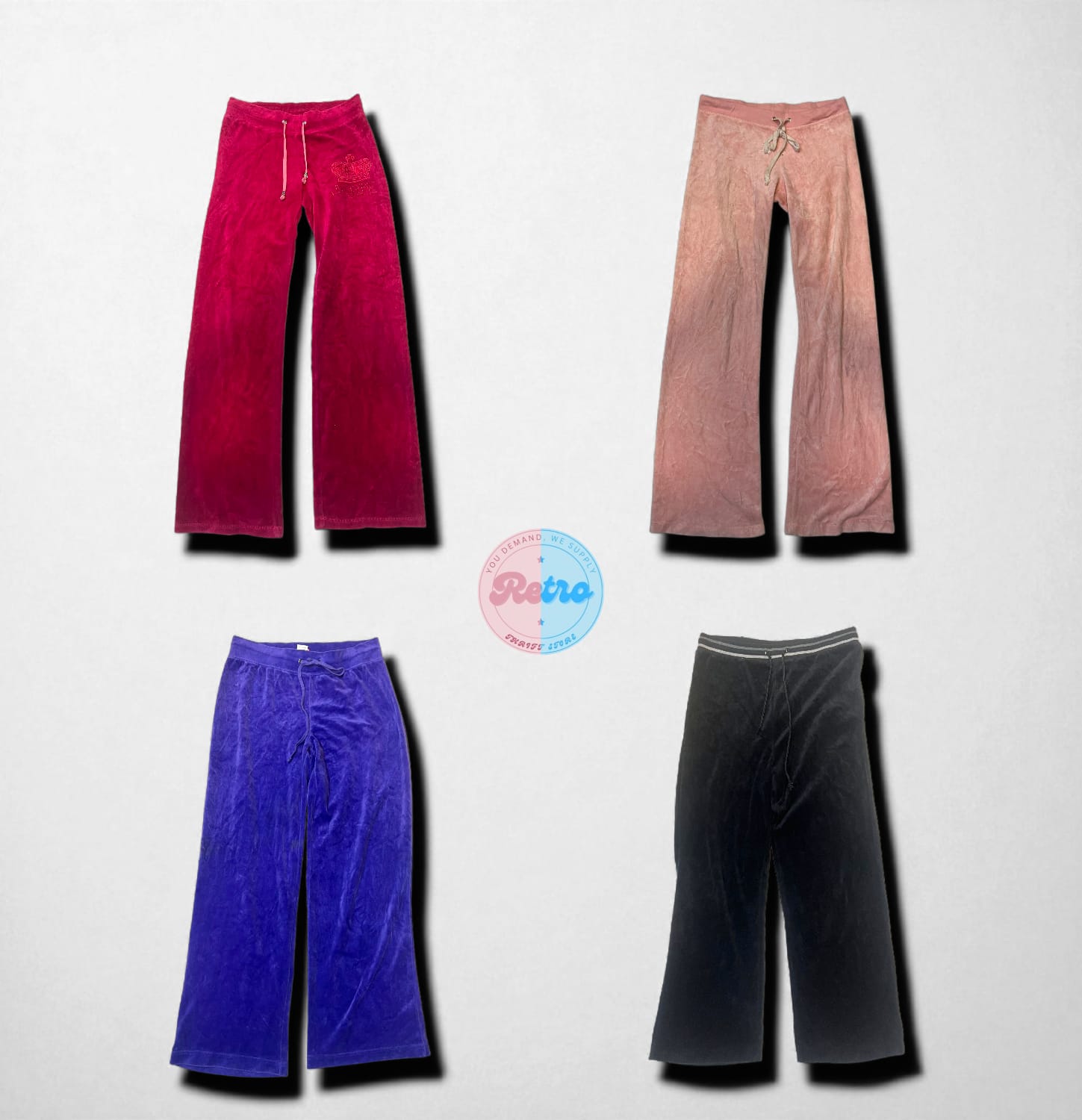 Calças de Veludo Juicy Couture Icônicas Y2K (E)