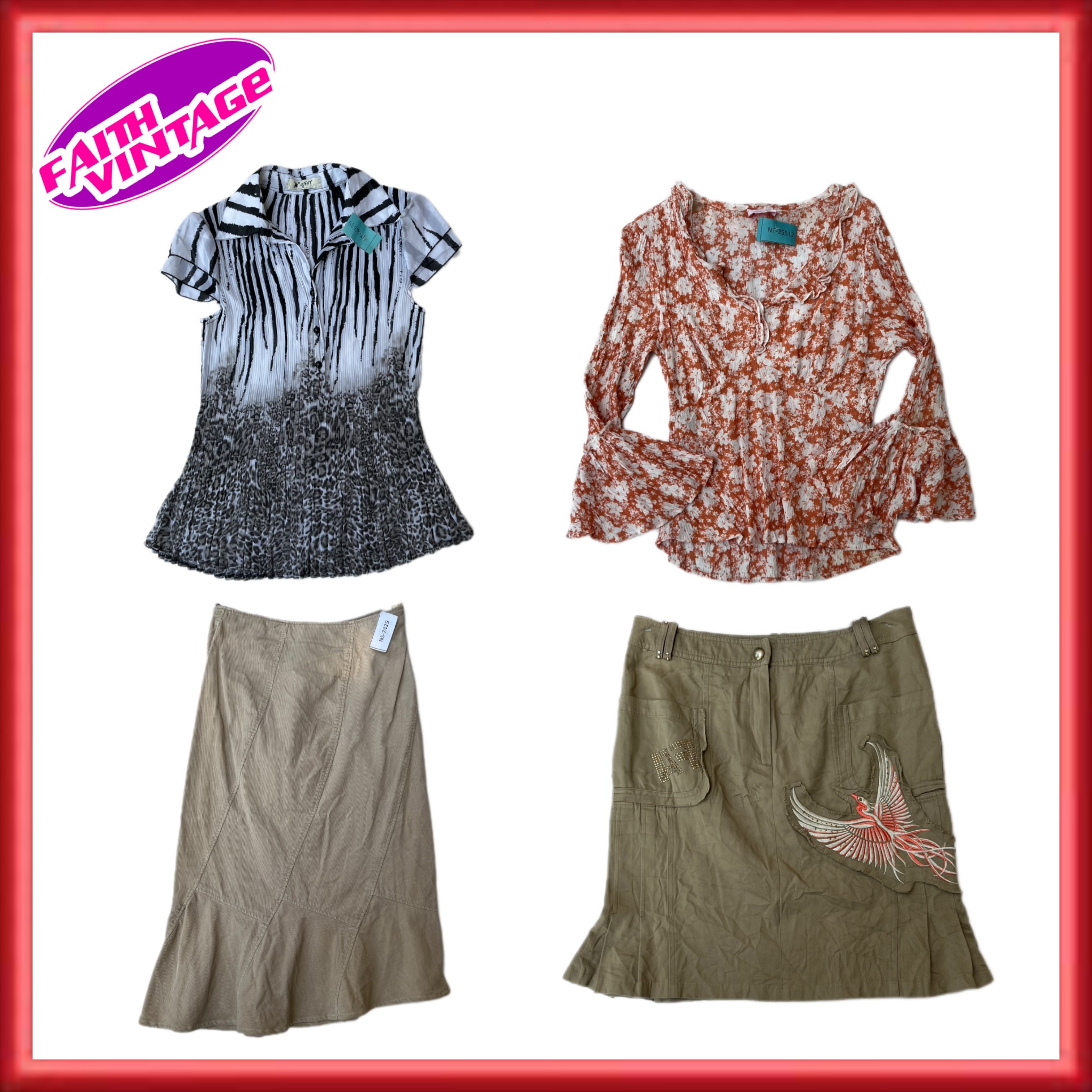 Zari hier.   Rüschenshirt Y2K und Rock Mix (FV-023)