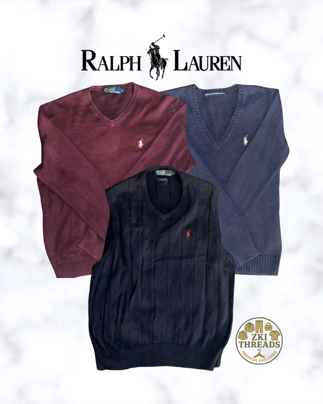 Ralph Lauren V-Neck Sweaters (D32)