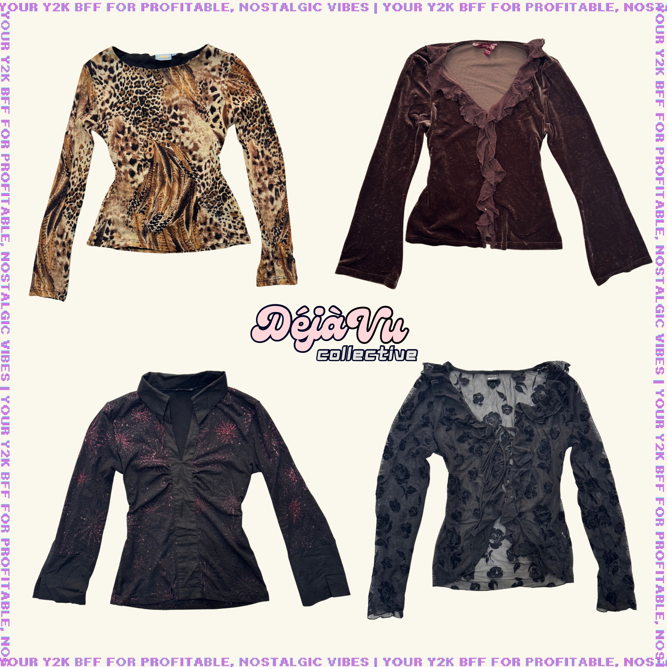 Y2K Grunge Girl Mesh Tops (DVC#101)