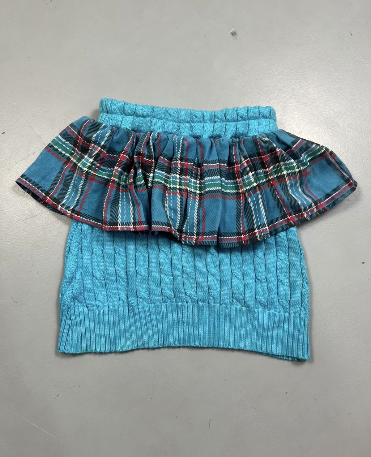 アップサイクルポロラッフルニットスカート