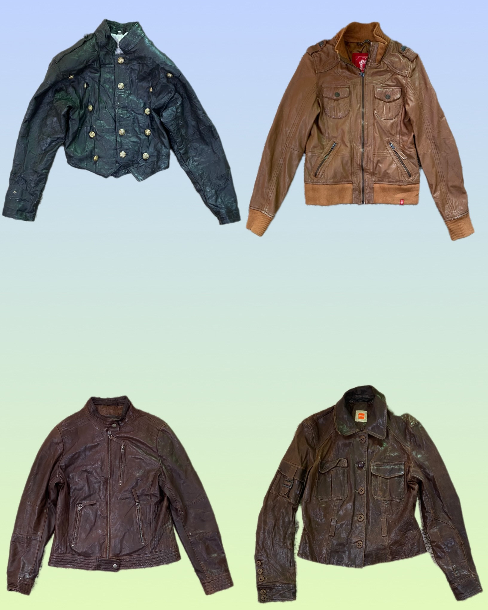 Y2K 90’s Vibe Leather Jacket (TS-1338)