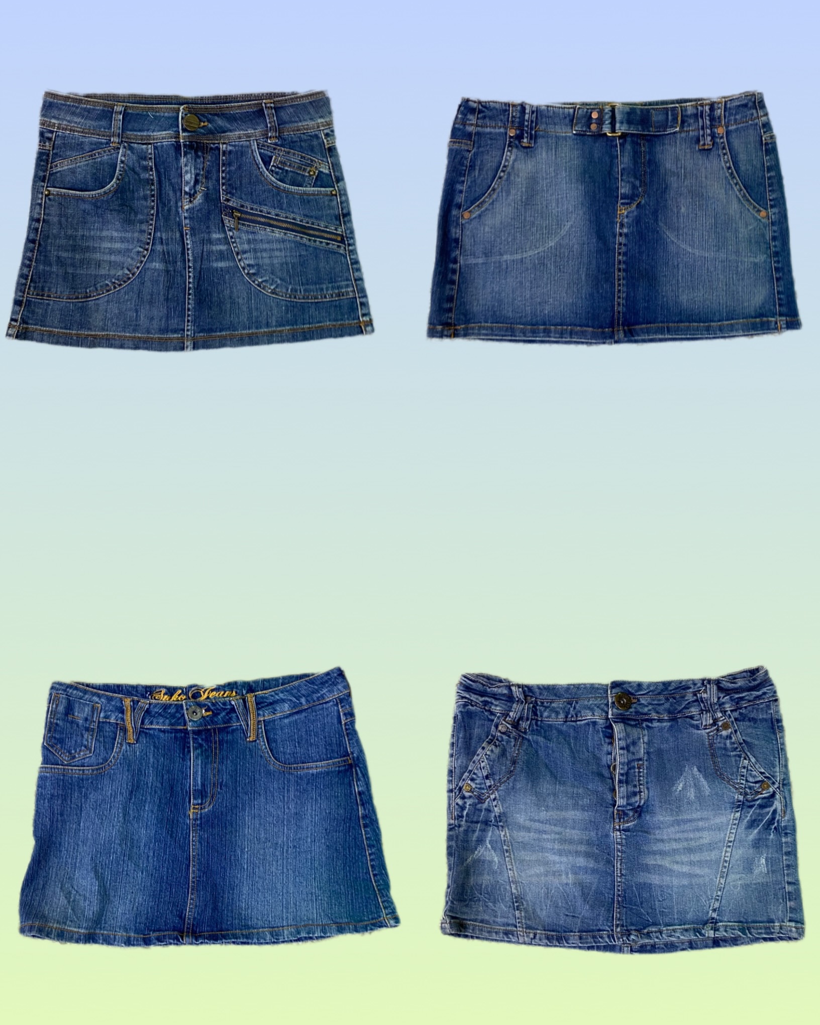 Y2K Denim Mini Skirts (TS-1346)