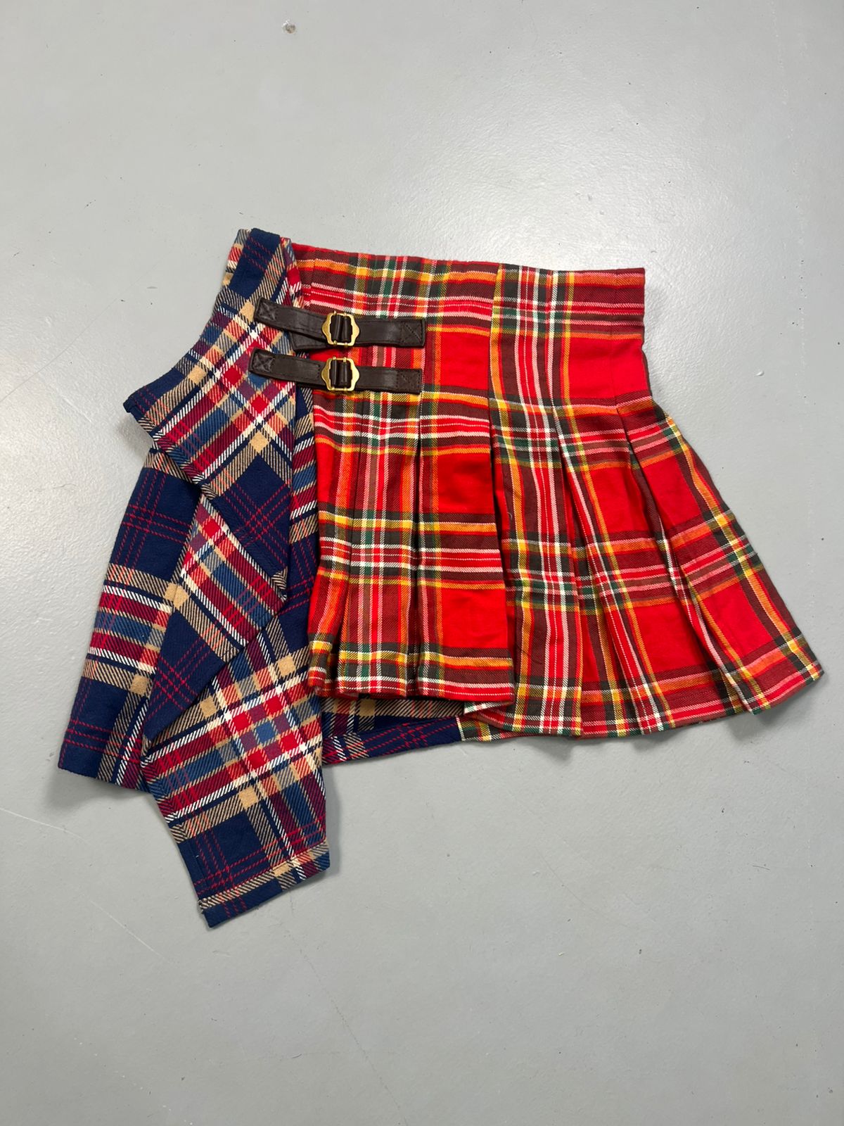 Upcycled Flannel platted Skirt