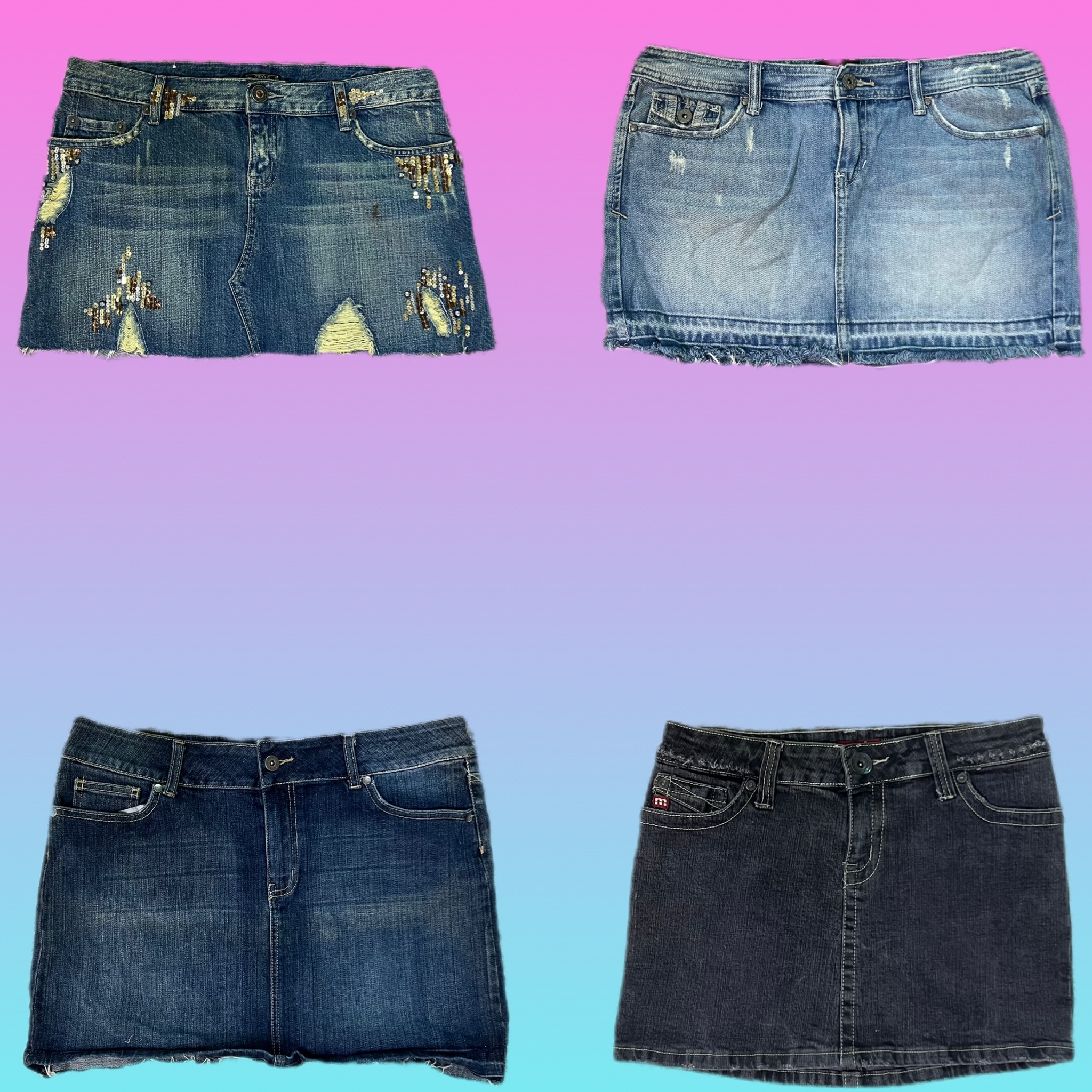 Y2K IT Girl Denim Mini Skirts (TH -001)