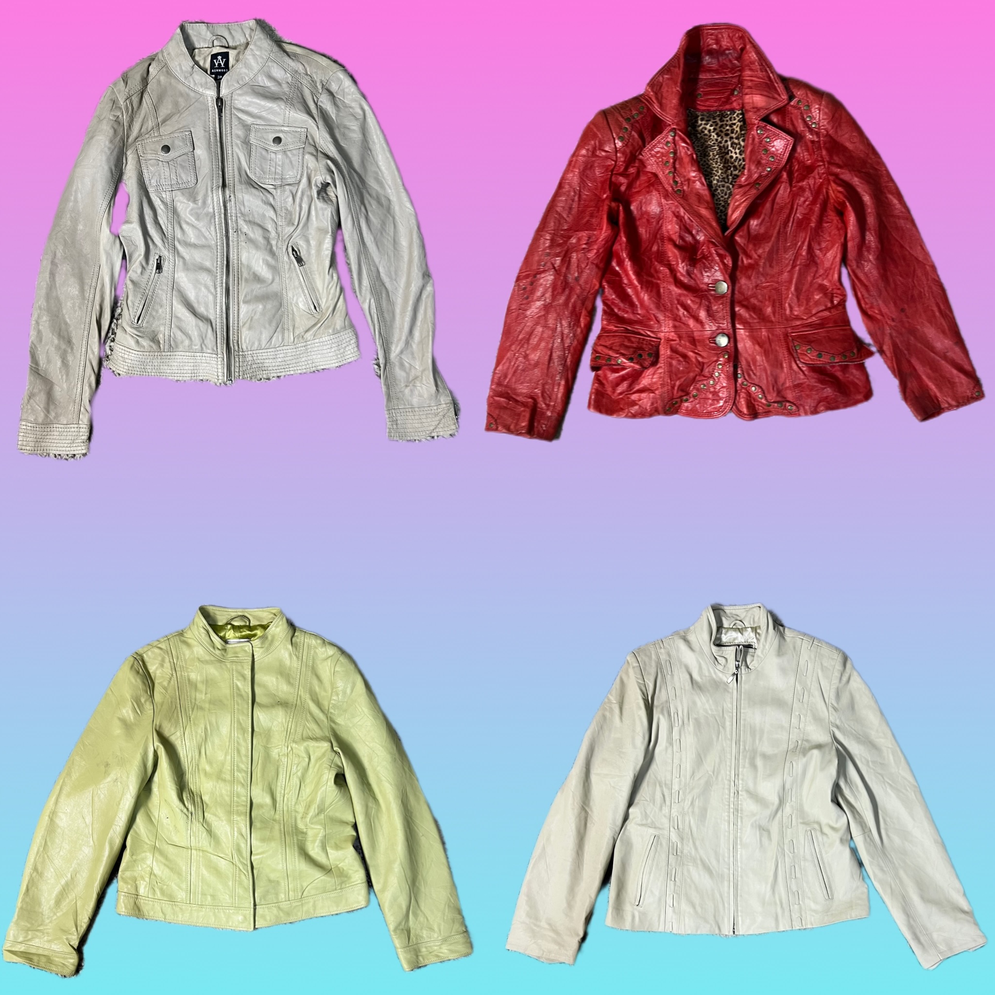 Y2K NYC Leather Jacket (TH-008)