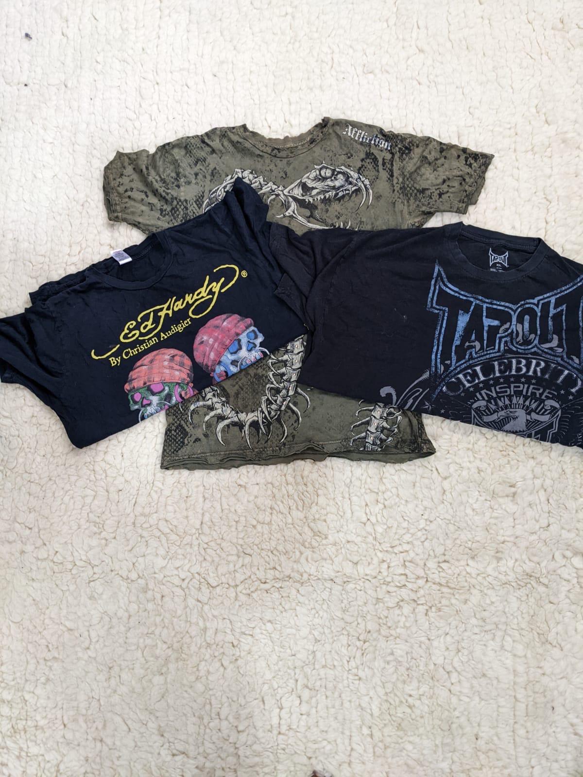 Affliction, Tapout, Ed Hardy, Ecko & More – Y2K Graphic T-Shirts Mix