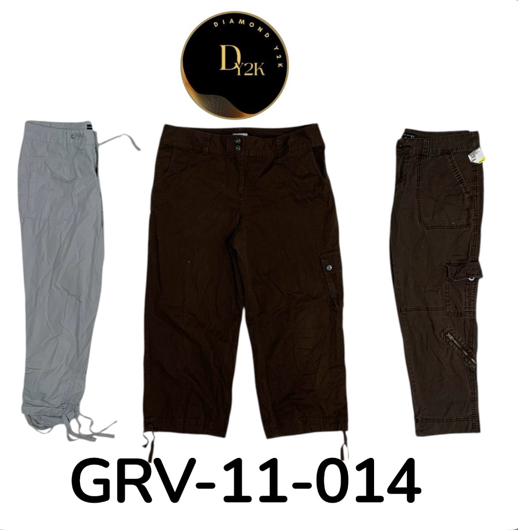 Y2K Damen Cargo Capri – 2000er Utility Cropped Pants (GRV-11-014)