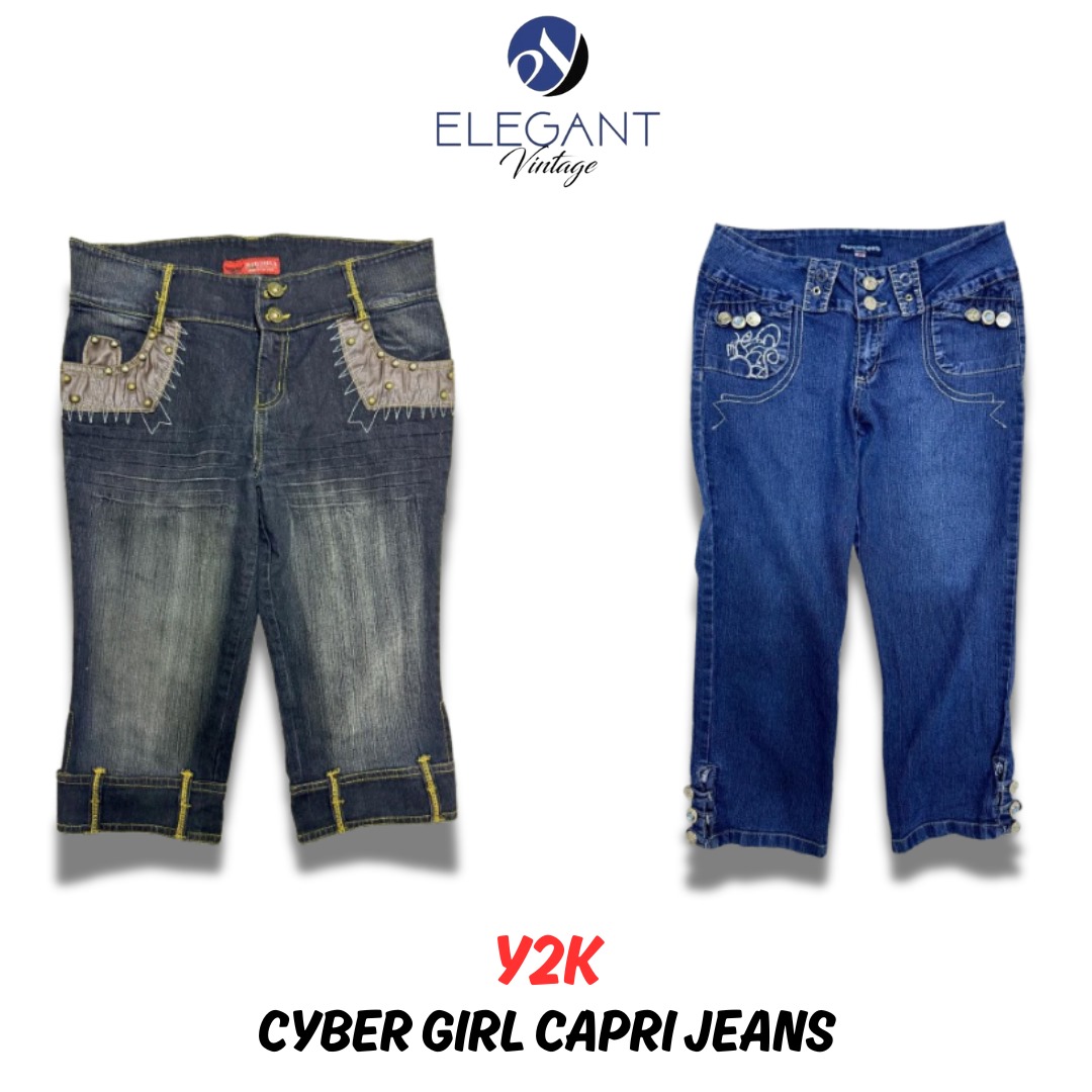 Y2K Cyber Girl Capri Jeans - EV0238