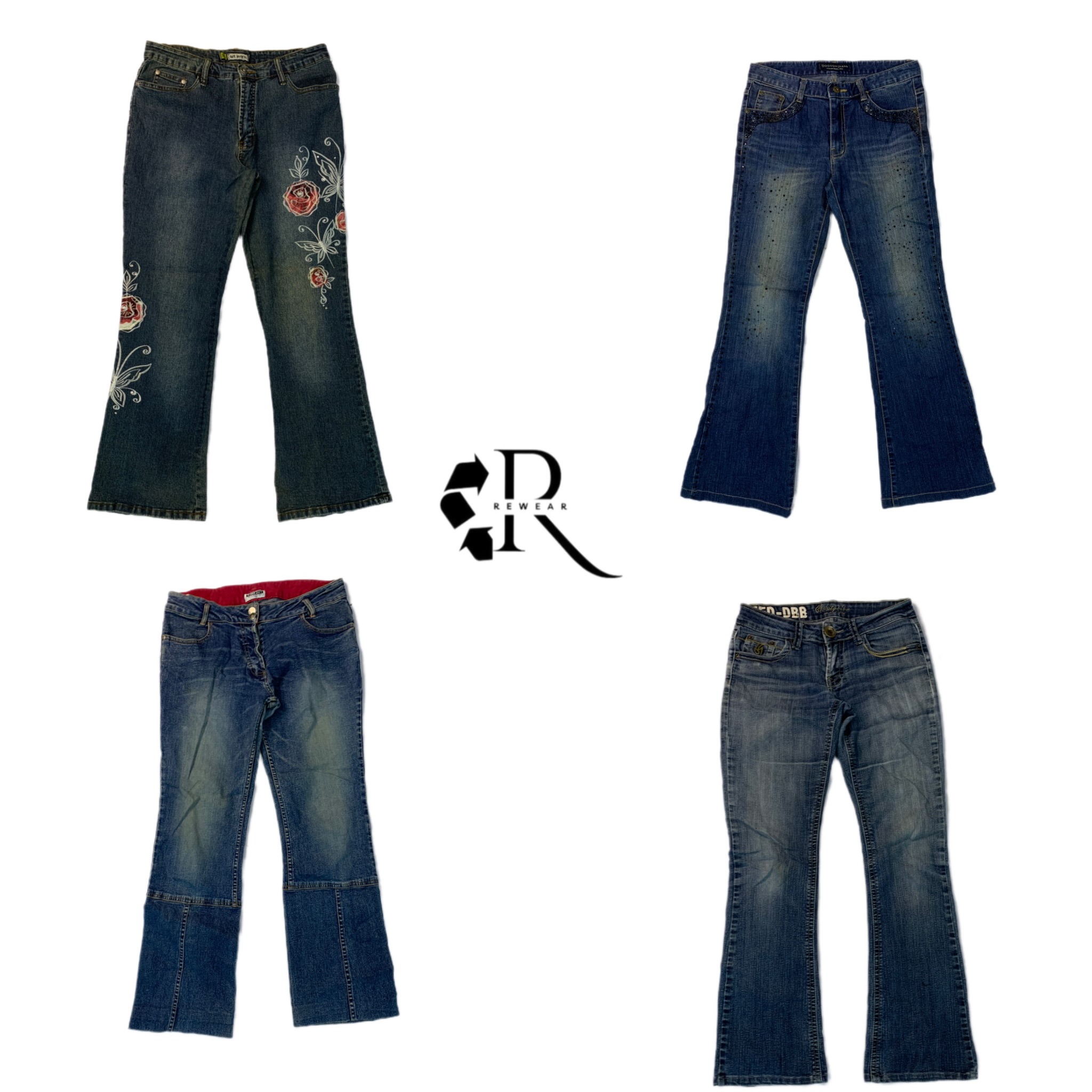 Y2K IT Girl Denim Flare Jeans RW-1148