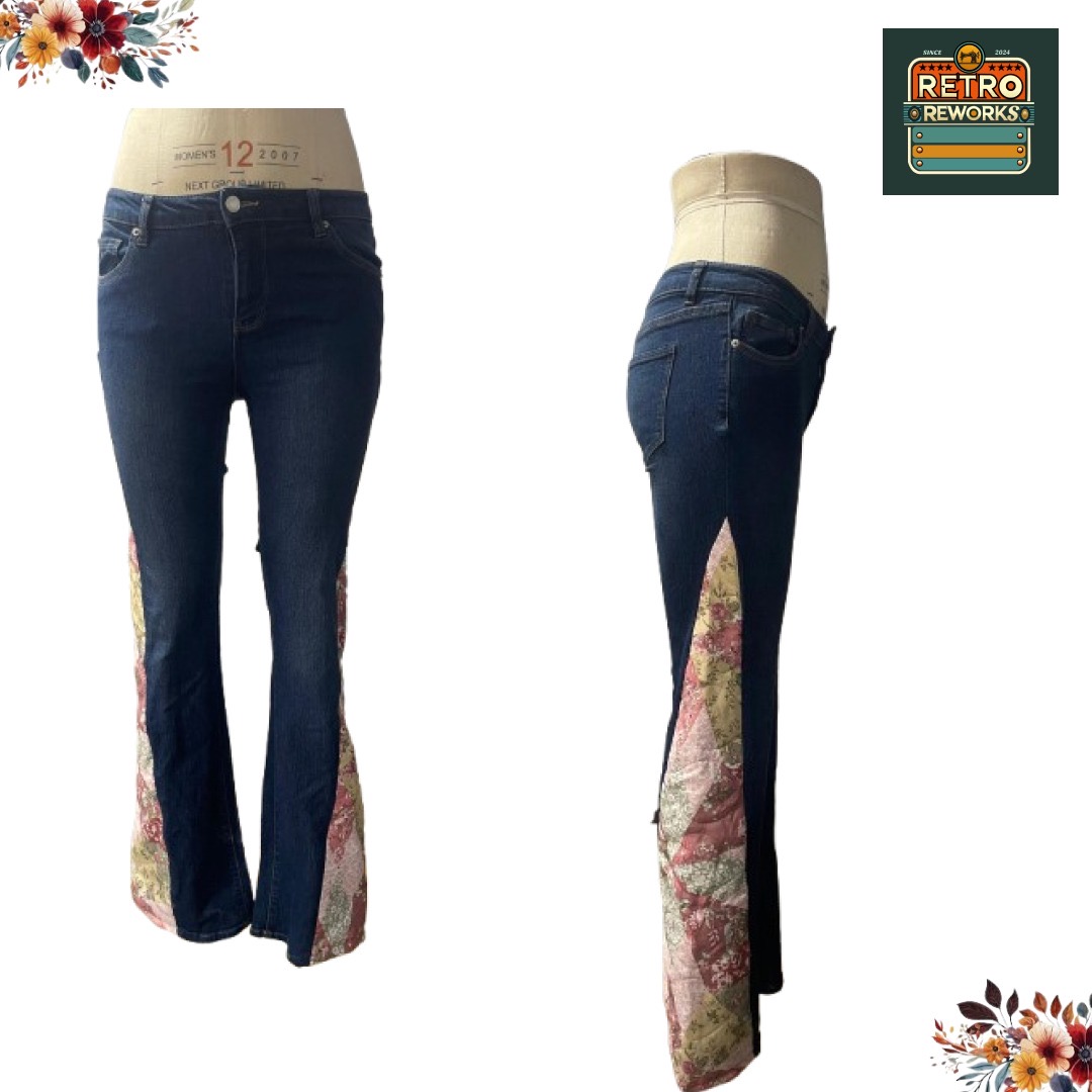 SS25 Upcycled Patchwork Flare Jeans