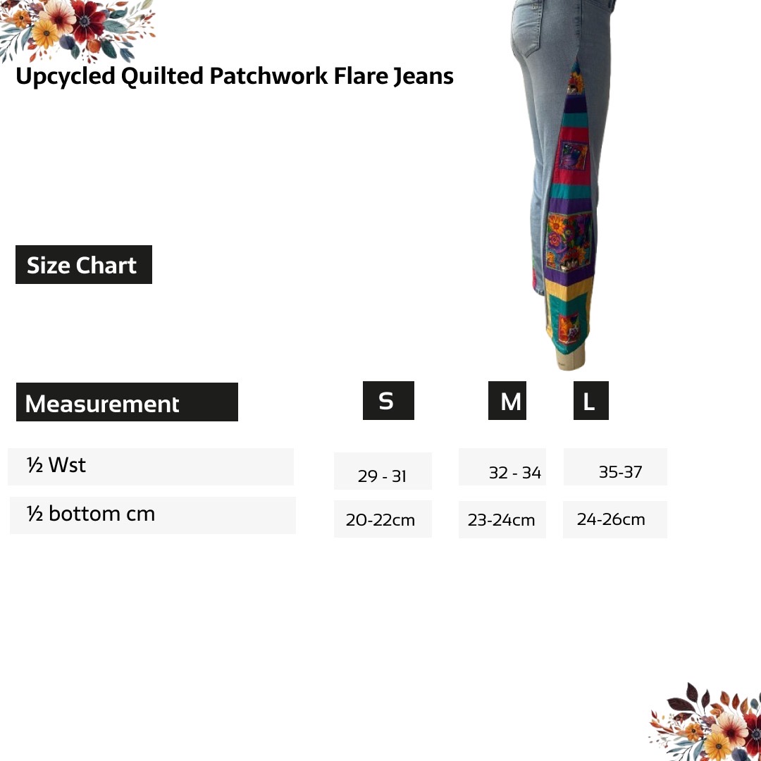 SS25 Upcycled Patchwork Flare Jeans