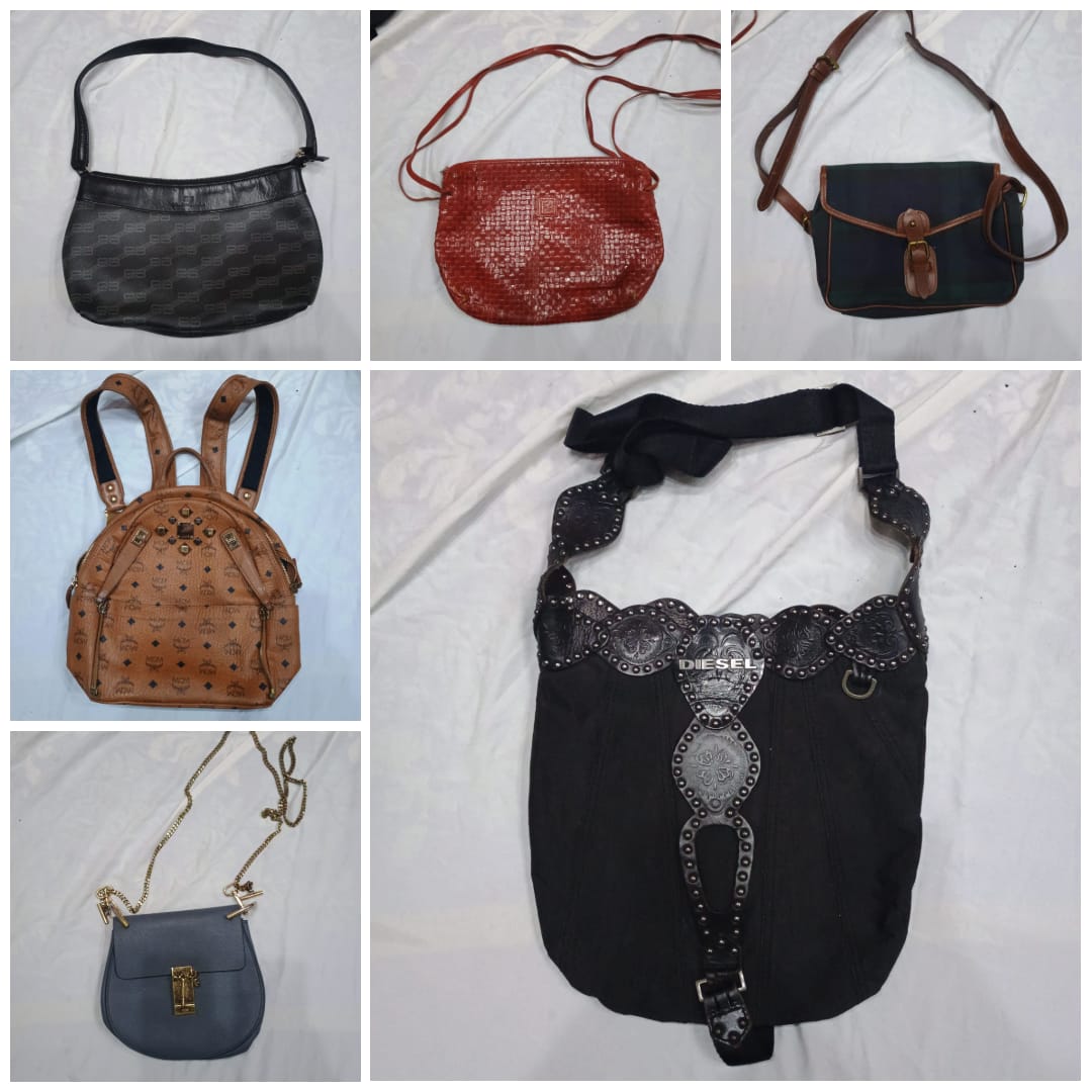 Mix Branded Bags Lot – 24 Pieces | Variety of Styles & Designs