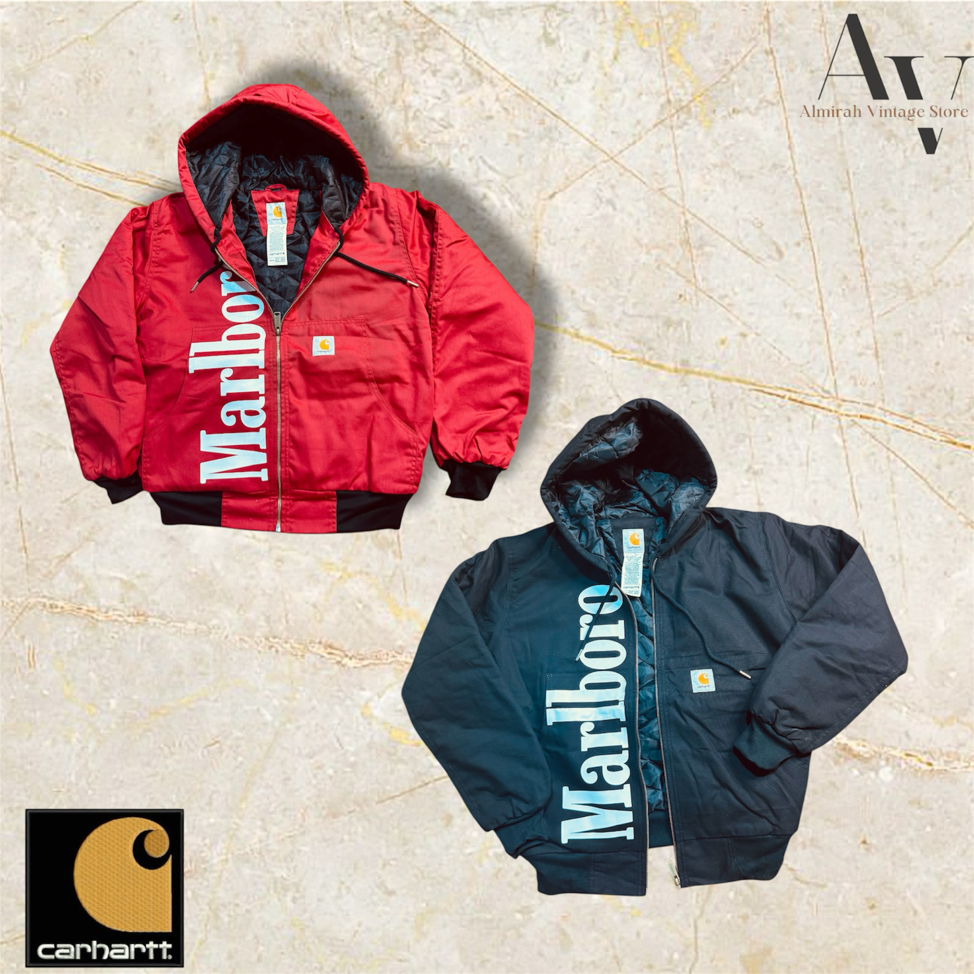 Marlboro Carhartt rework style jackets