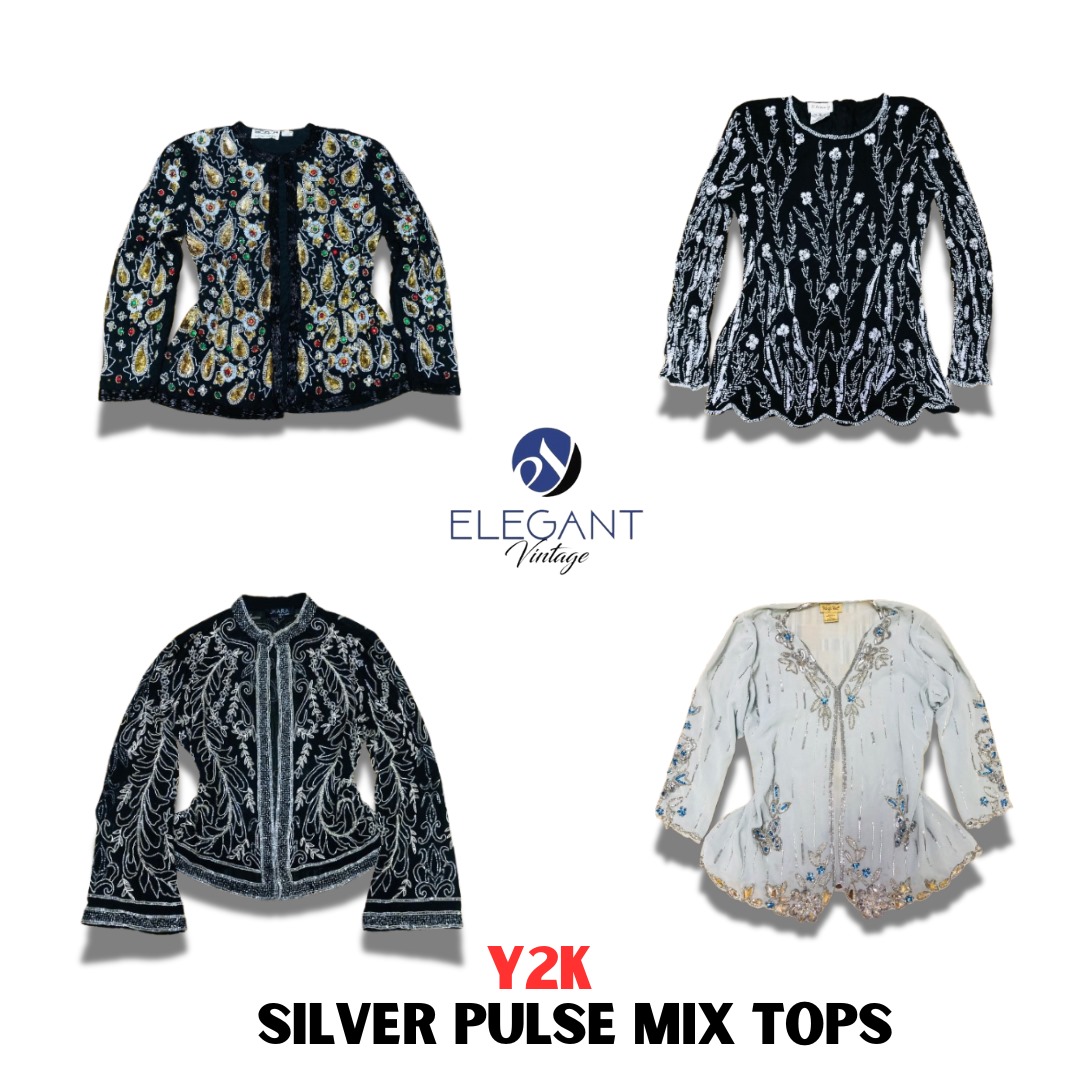 Y2K Silver Pulse Mix Tops - EV01174