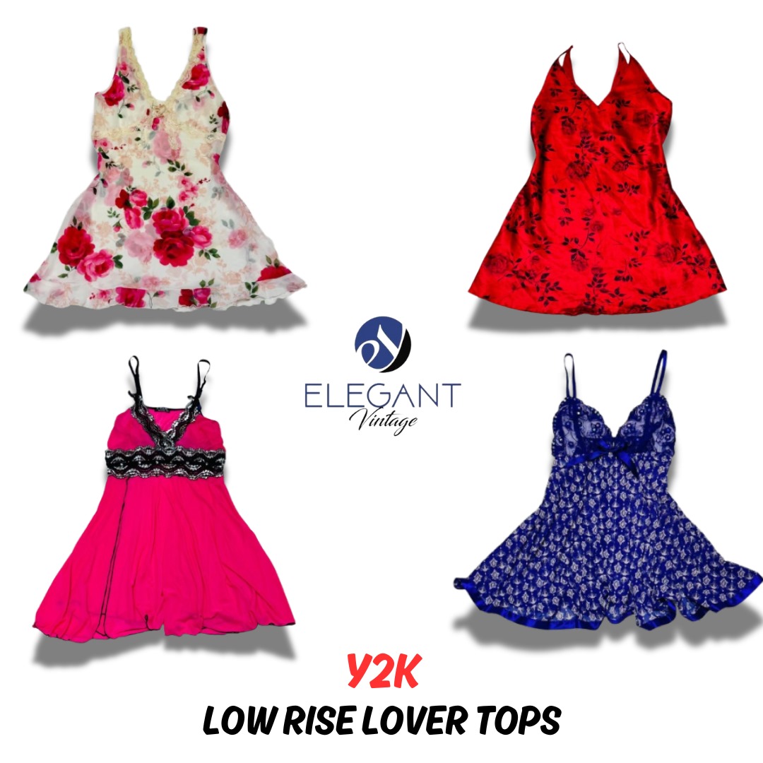 Y2K Low Rise Lover Tops - EV0323